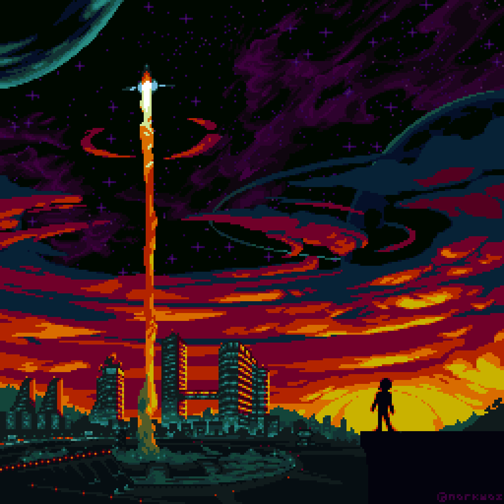 1024x1024 Nick Wozniak art club theme this month was Space. No, this has nothing to do with any billionaire space tourists, lol. Heavily inspired by one of the early scenes