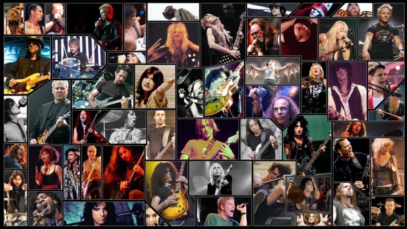 1366x768 Music Collage wallpaper 1366x768 (laptop) desktop background