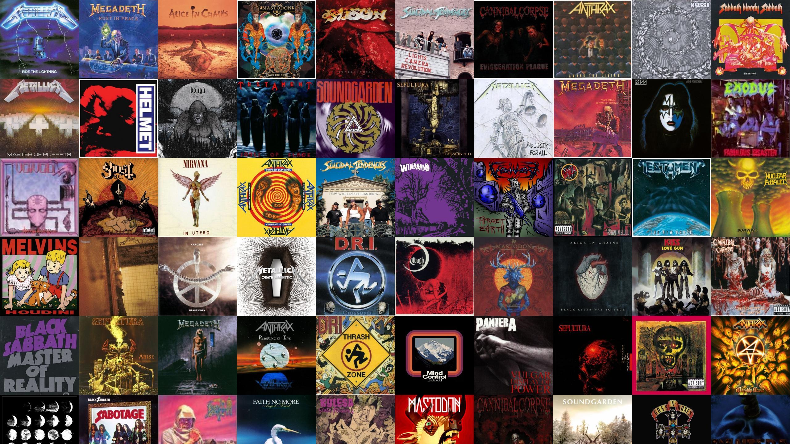 2560x1440 collage, Tile, Tiles, Music, Heavy, Metal Wallpaper HD / Desktop and Mobile Background