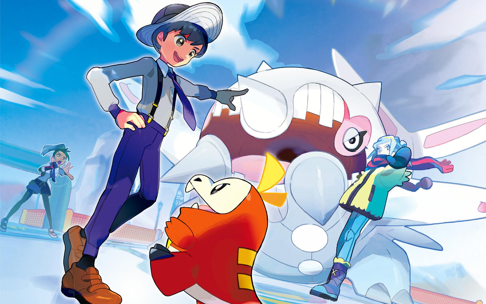 1920x1200 Pokémon Scarlet & Violet Artwork Wallpaper with Monocle