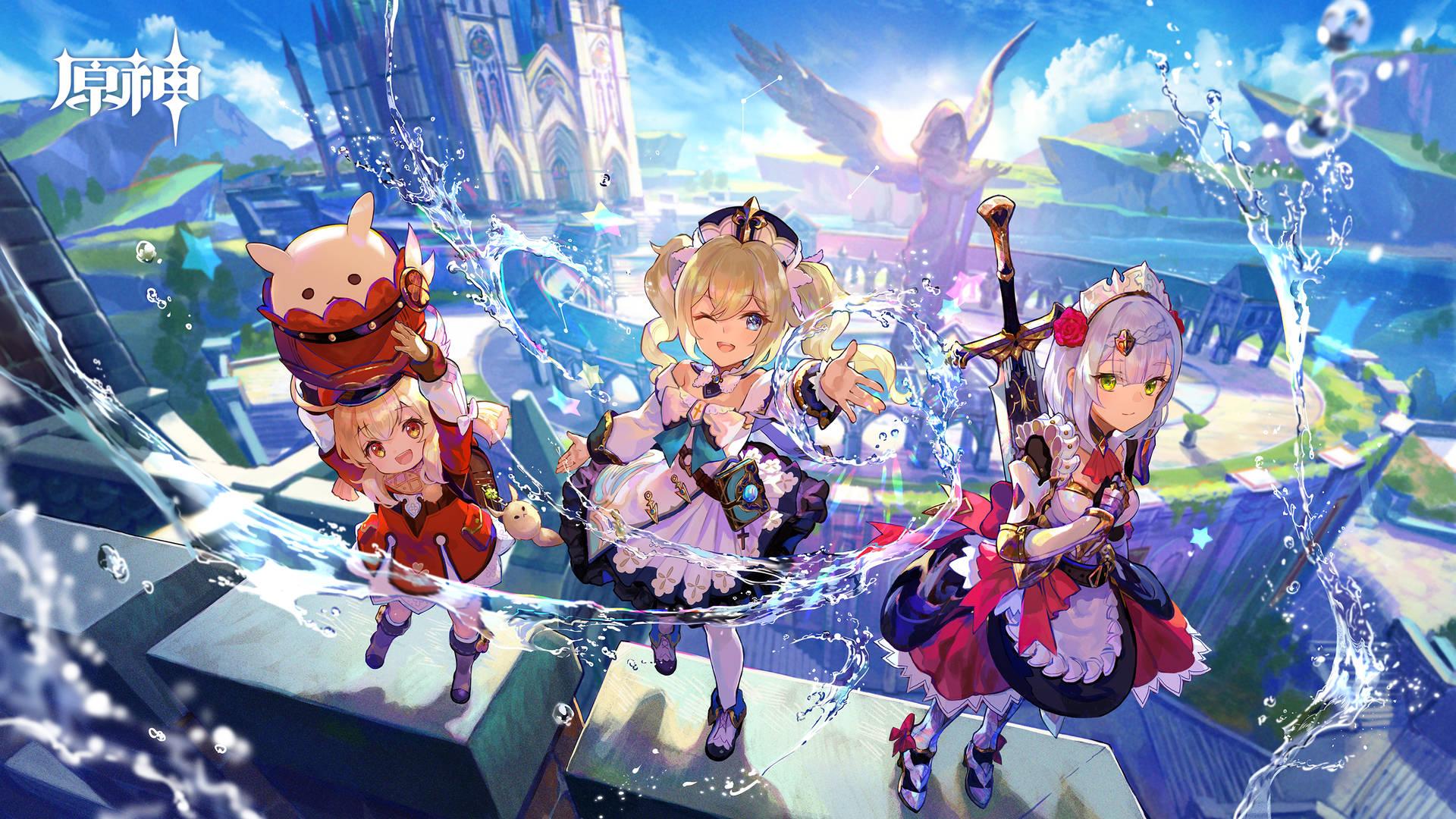 1920x1080 Download Genshin Impact Klee, Noelle, And Barbara Wallpaper