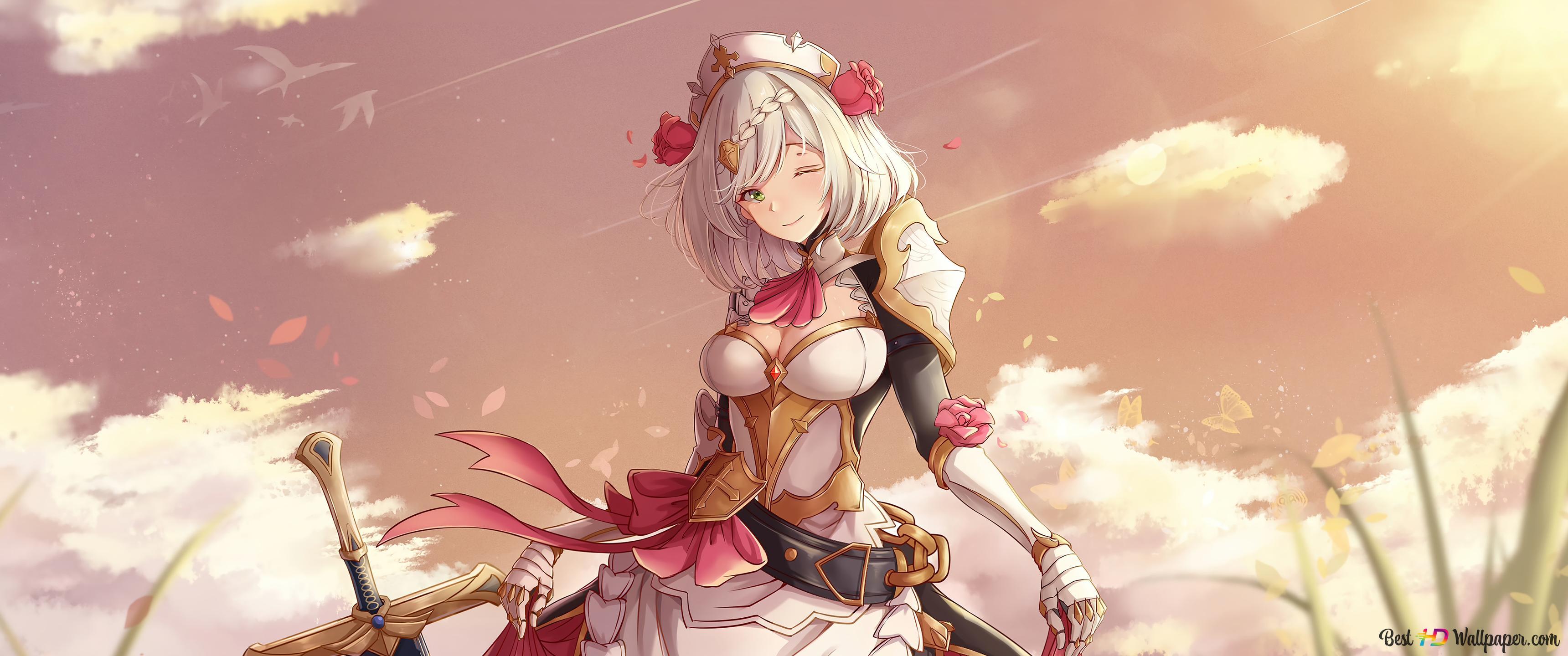 3440x1440 Noelle Impact (Anime Video Game) 4K wallpaper download