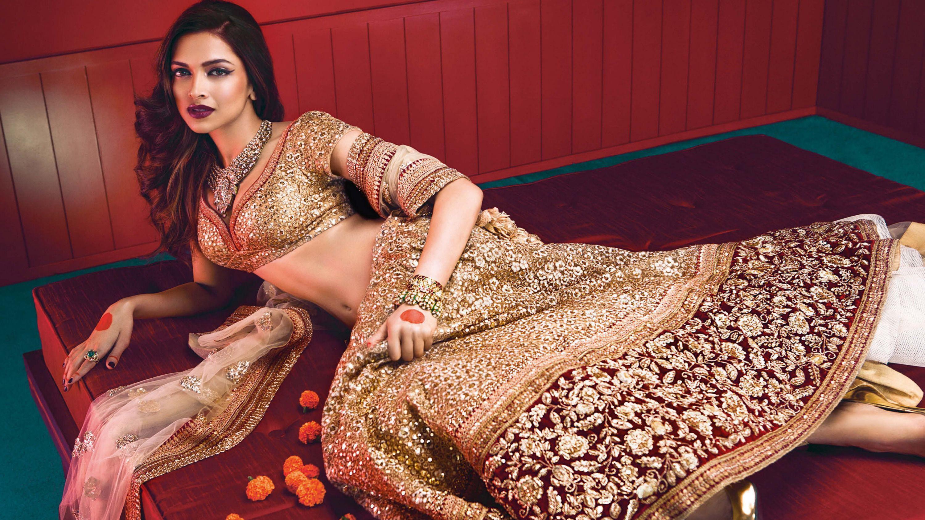 3000x1688 Lehenga Choli, Vogue, Deepika Padukone, Bridal Gallery HD Wallpaper