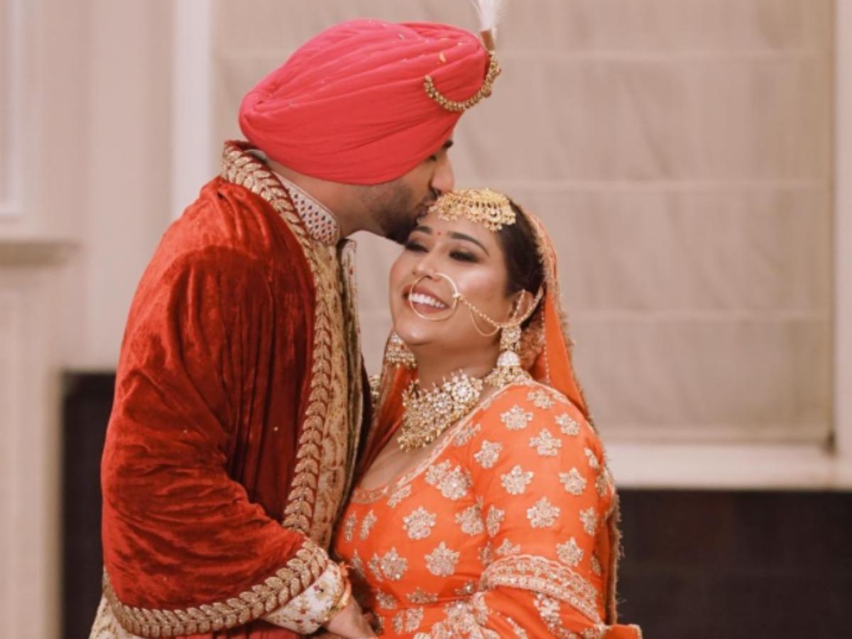1200x900 Afsana Khan makes for a beautiful bride in an orange lehenga for her wedding; Shares PICS with hubby Saajz