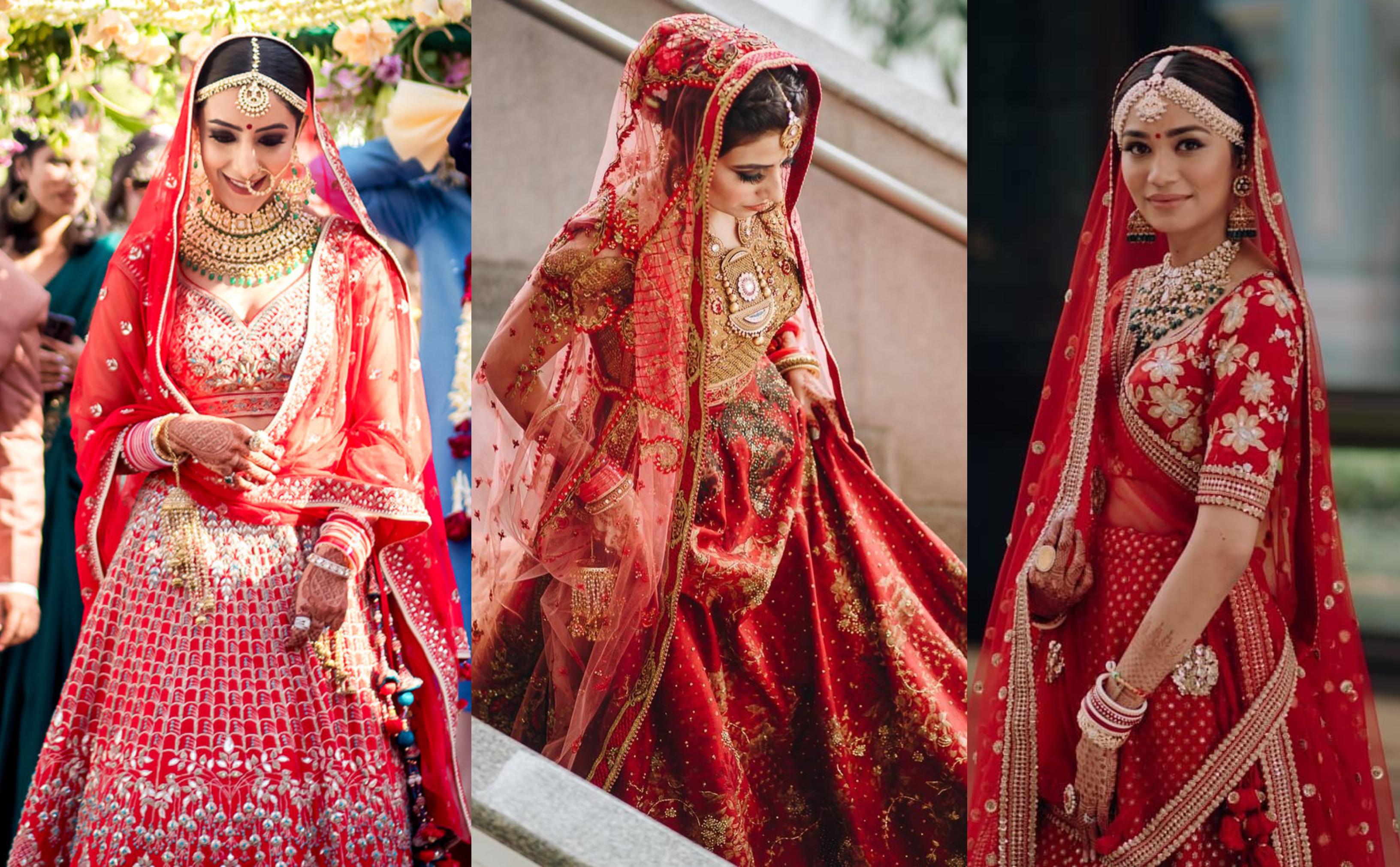 3264x2020 These Red Designer Wedding Lehengas Are Every Girl's DREAM!