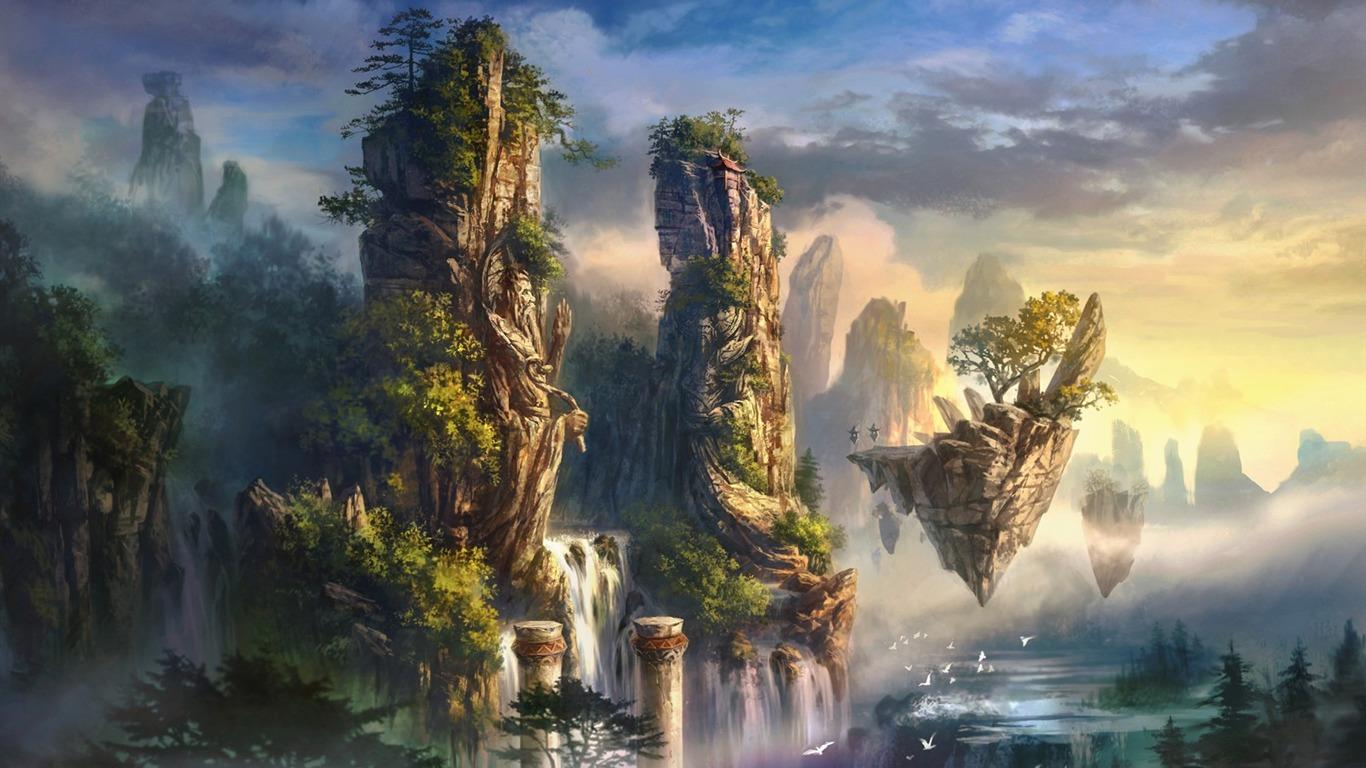 1366x768 3D Fantasy Masterpiece Nine World The Official Game Wallpaper 19
