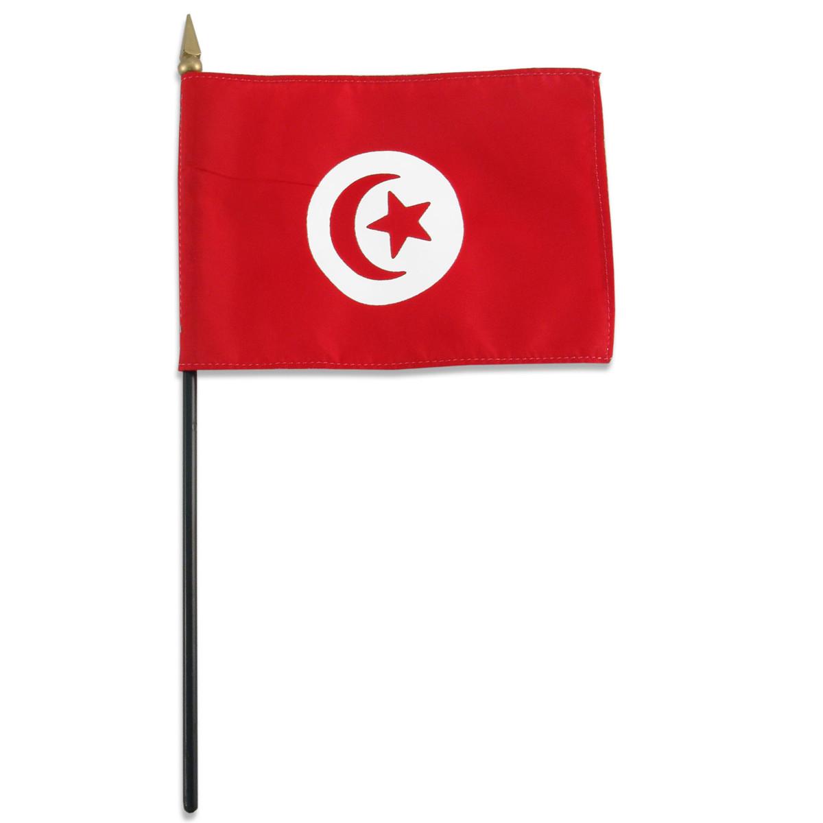 1200x1200 Tunisia 4in x 6in Polyester Flag