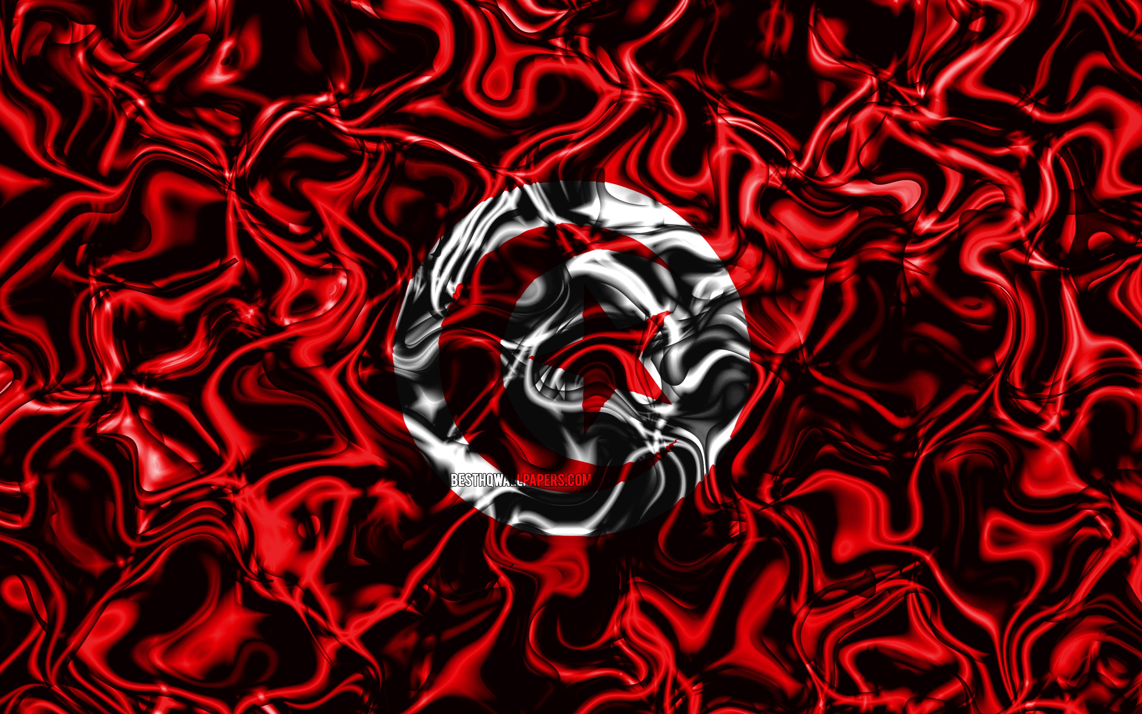 3840x2400 Download wallpaper 4k, Flag of Tunisia, abstract smoke, Africa, national symbols, Tunisian flag, 3D art, Tunisia 3D flag, creative, African countries, Tunisia for desktop with resolution 3840x2400. High Quality HD picture wallpaper