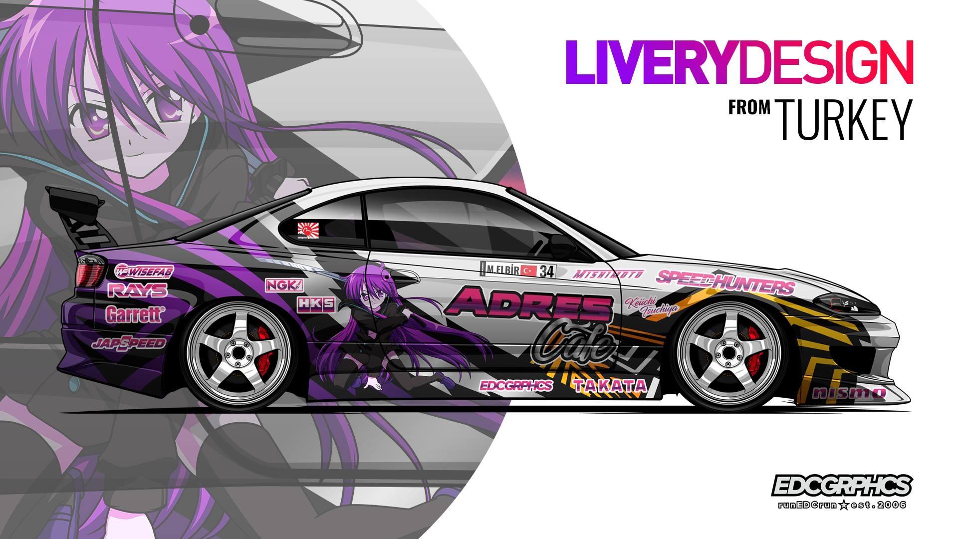 1920x1080 Wallpaper / EDC Graphics, Nissan Silvia S Japanese cars, Nissan, anime girls, render, JDM, side view free download