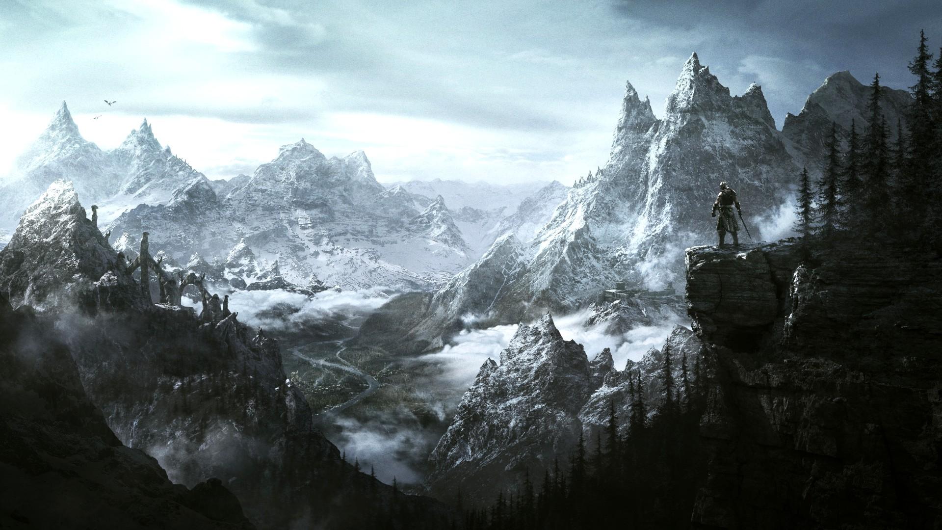 1920x1080 Valheim player recreates Skyrim's High Hrothgar in all its Greybeardy glory