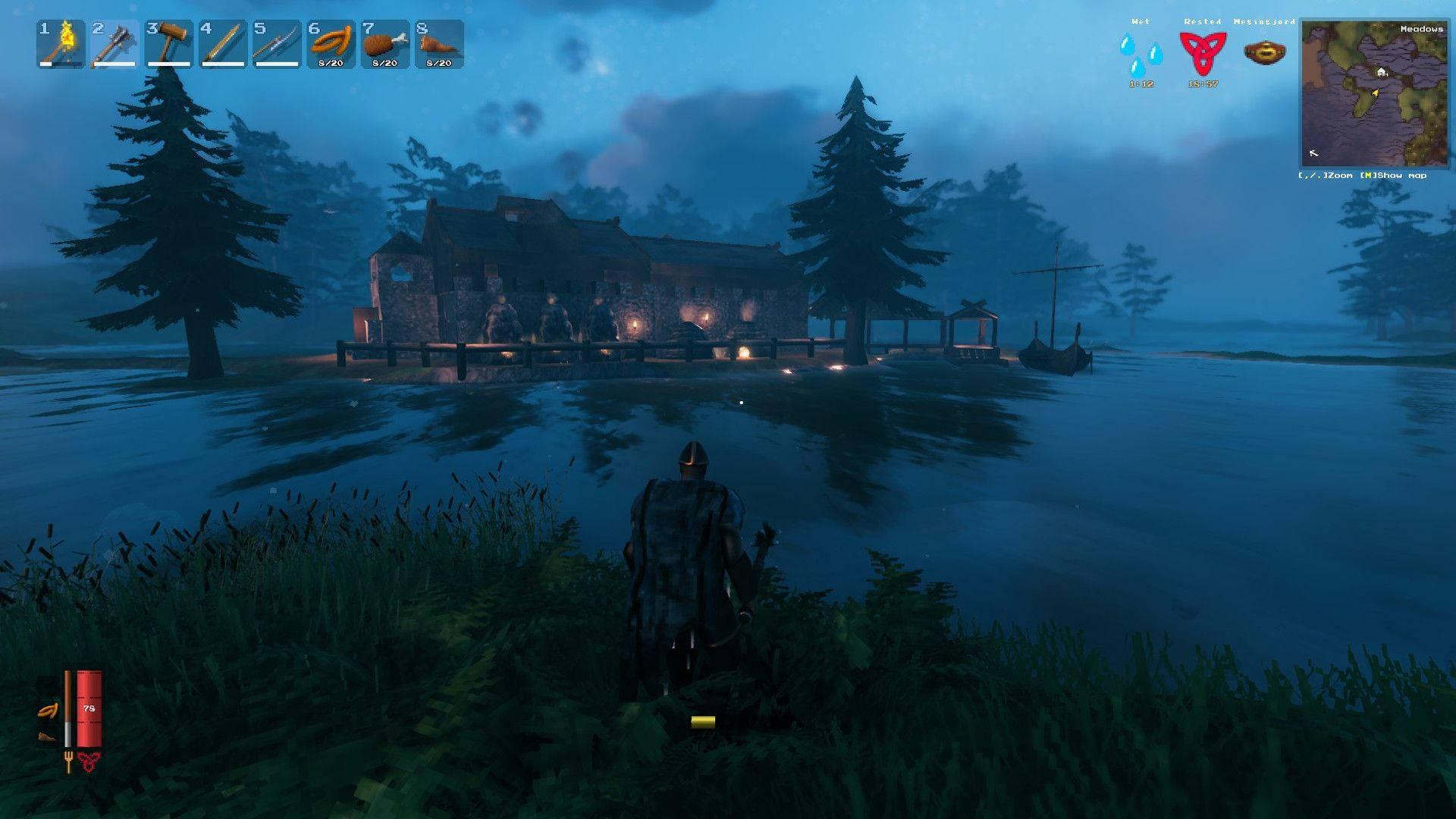 1920x1080 Download Valheim Lakeside House Wallpaper