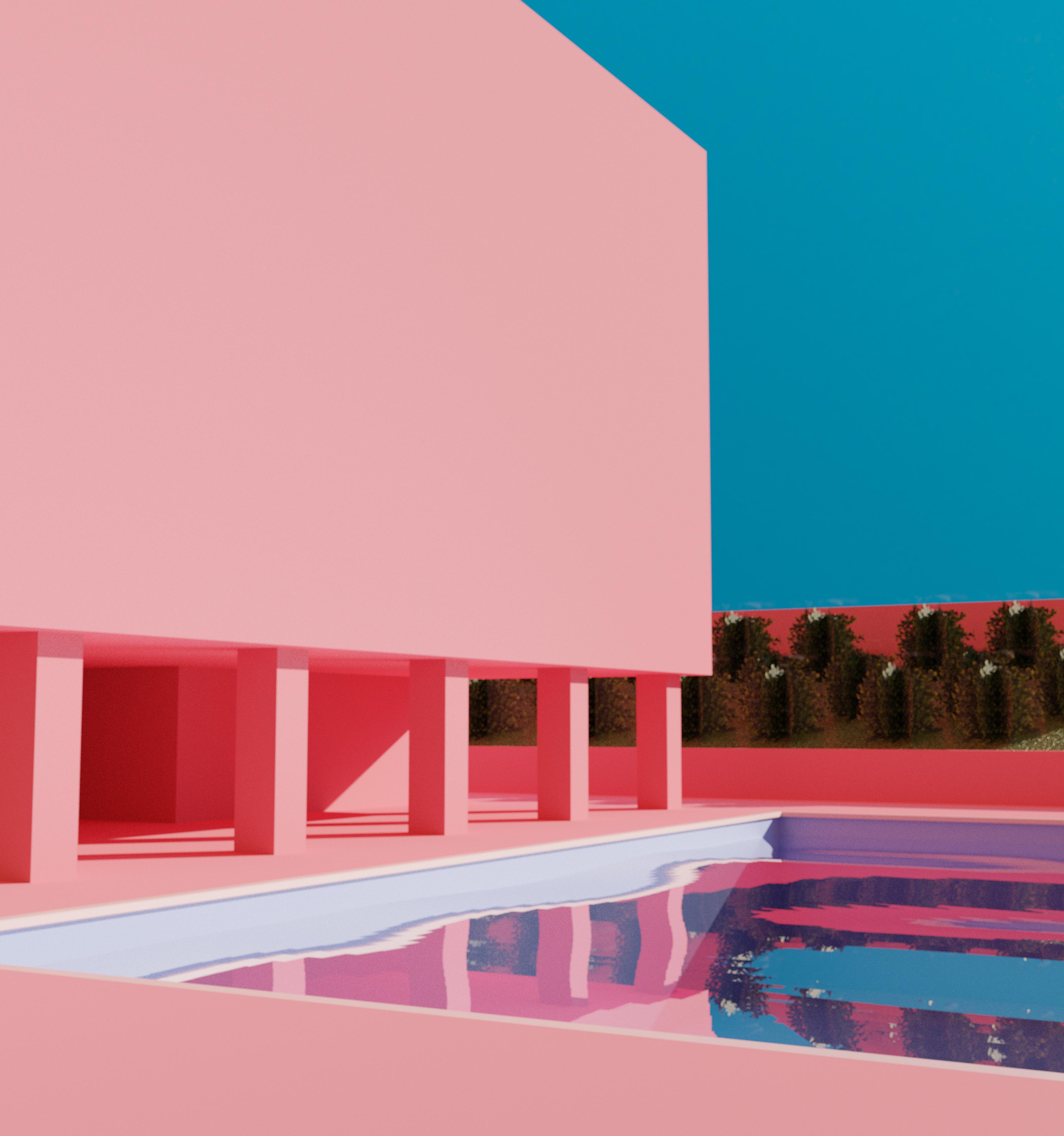 3840x4100 Something I made in Blender inspired by the Liminal Space subreddit