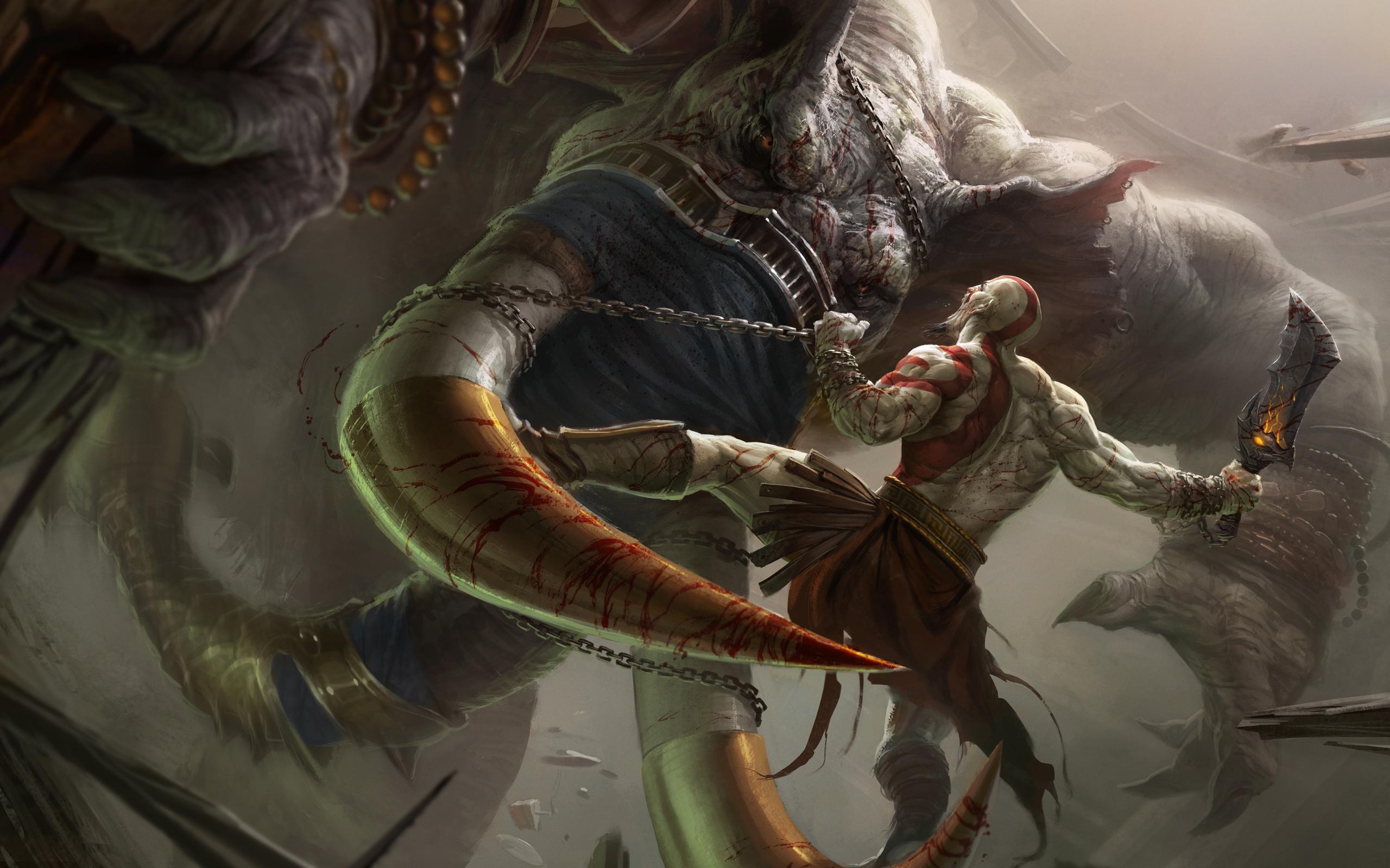 2560x1600 god, Of, War, Warriors, Battles, Monsters, Man, Fantasy, Horns, Battle Wallpaper HD / Desktop and Mobile Background