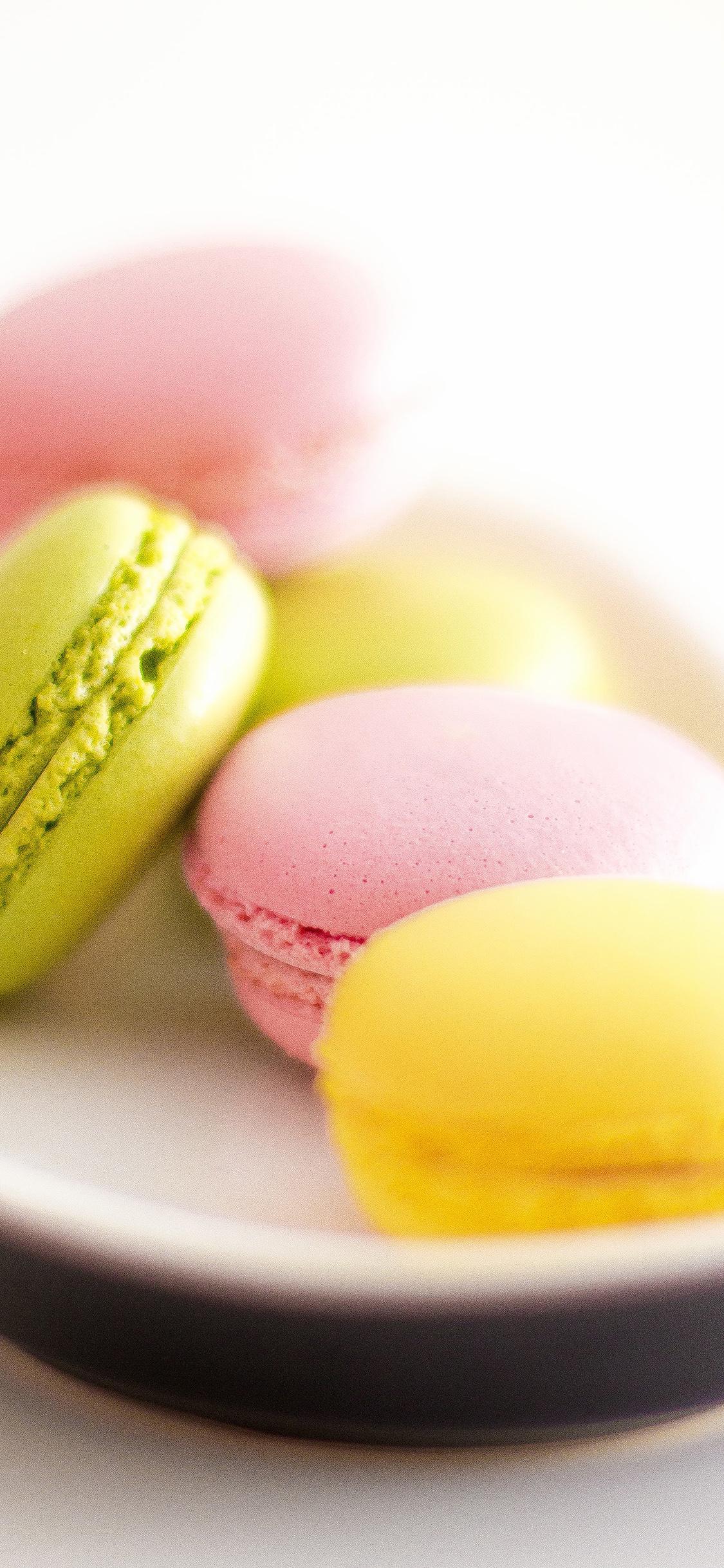 1125x2436 iPhone X wallpaper. macaroon food cookie eat hungry