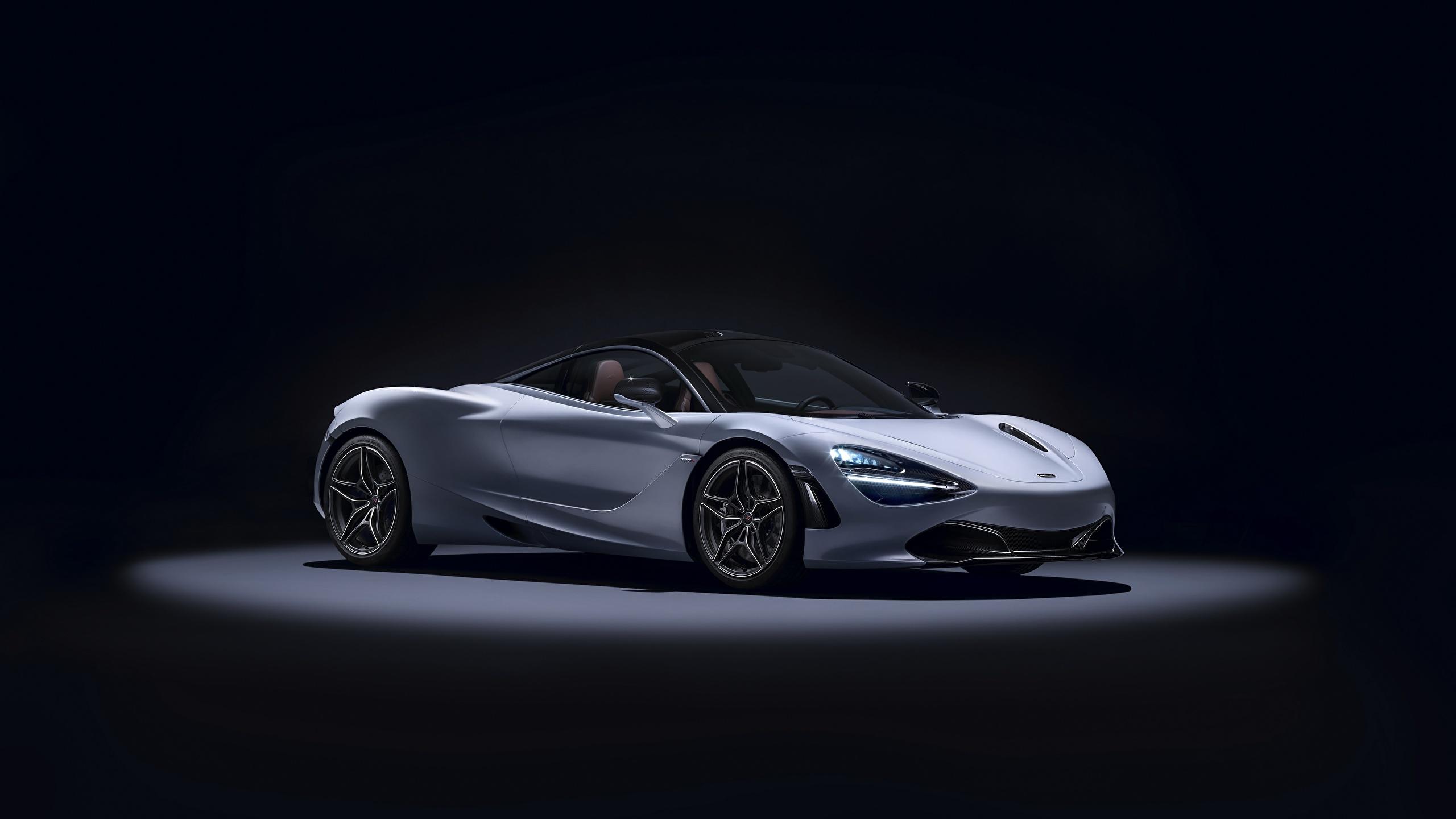 2560x1440 Photos McLaren MSO 720S Coupe White auto Black background 2560x1440
