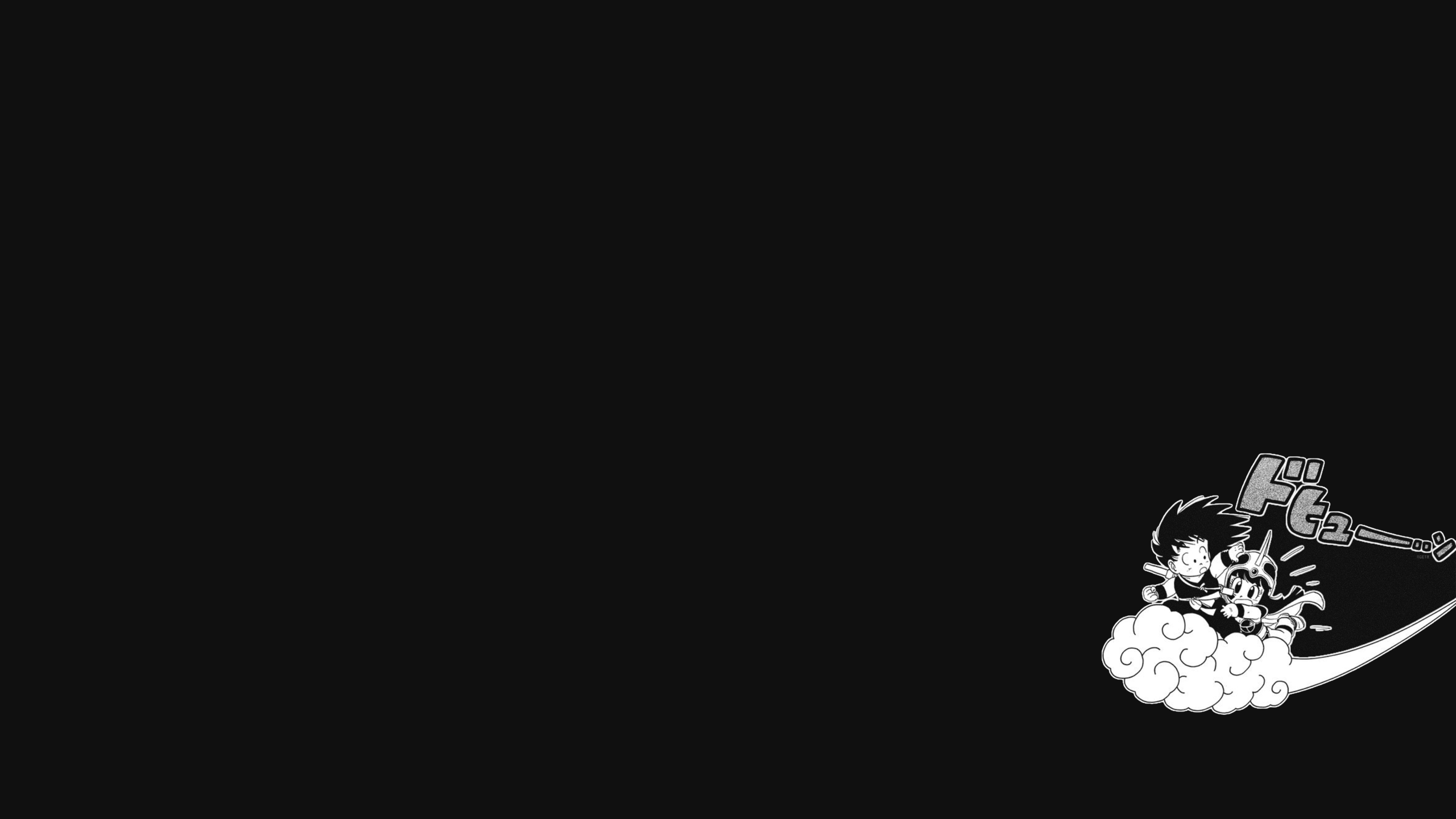 2560x1440 Dragon Ball Son Goku Anime Boys Anime Girls Simple Background Black Background Minimalism Japanese C Wallpaper:2560x1440