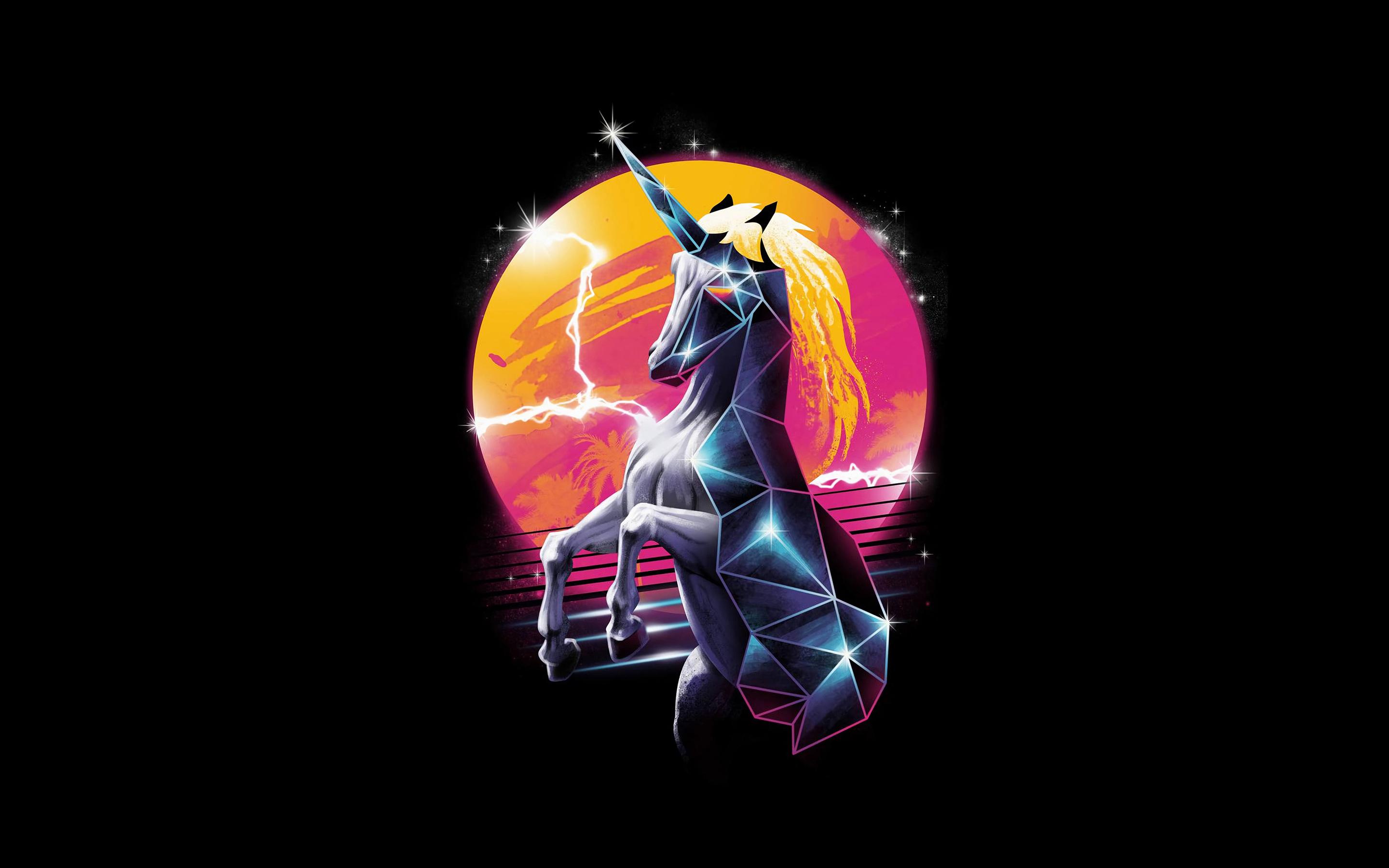 2880x1800 Unicorn Dark Minimal 4k Macbook Pro Retina HD 4k Wallpaper, Image, Background, Photo and Picture