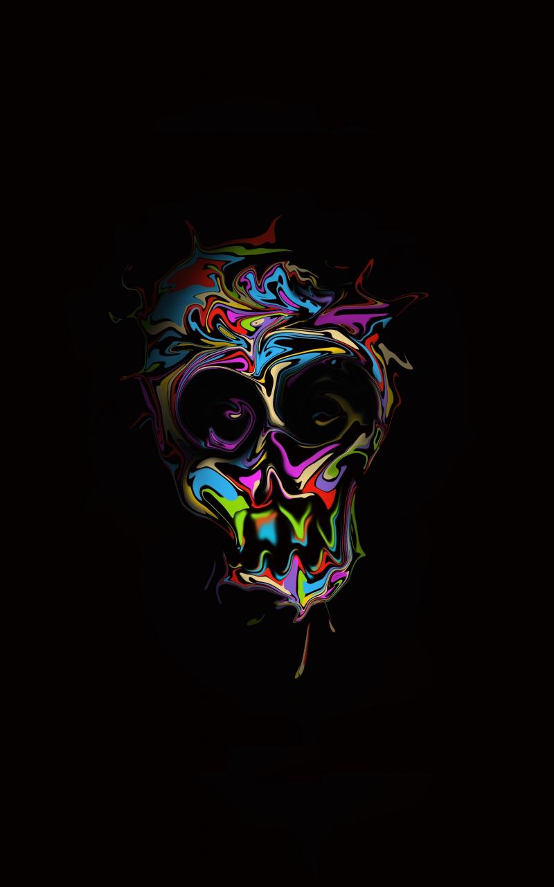 800x1280 Download Wallpaper 800x1280 Glitch, Colorful Skull, Dark, Artwork, Samsung Galaxy Note Gt N Meizu Mx 800x1280 HD Background