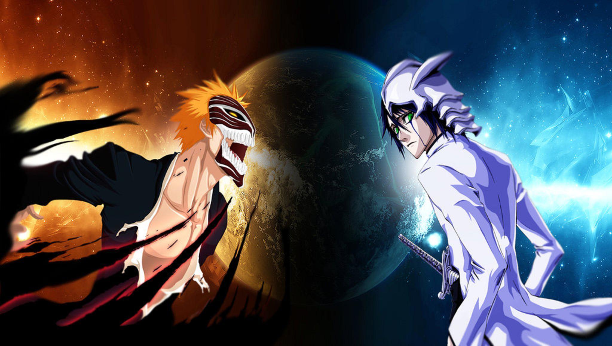 2048x1158 Free download Ichigo Ulquiorra [2048x1158] for your Desktop, Mobile & Tablet. Explore Ichigo vs Ulquiorra Wallpaper. Bleach Wallpaper Ichigo, Ichigo Bankai Wallpaper, Ulquiorra Schiffer Wallpaper