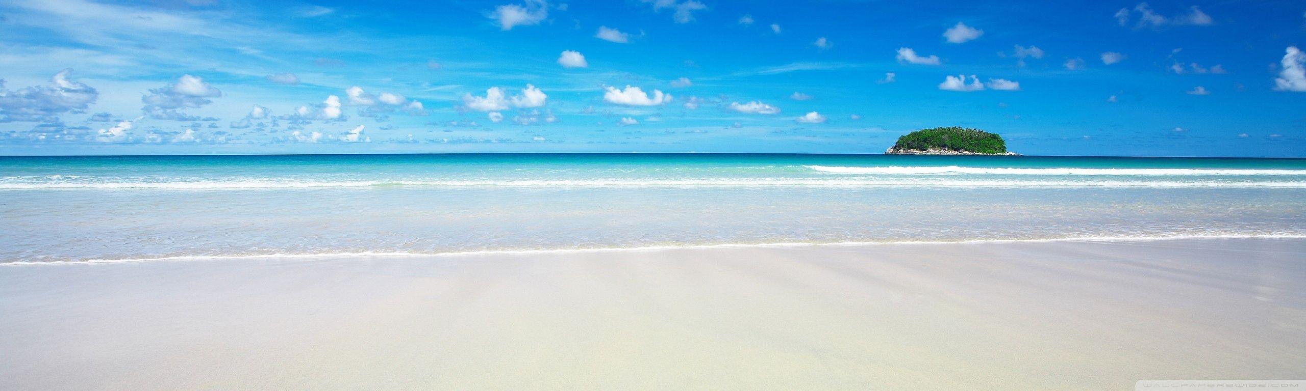 2560x768 Running Into Water HD Desktop Wallpaper : High Definition