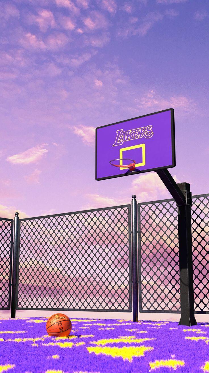736x1308 Los Angeles LA Lakers Basketball Pastel iOS 16 3D Phone Wallpaper. Lakers basketball, La lakers, Phone wallpaper