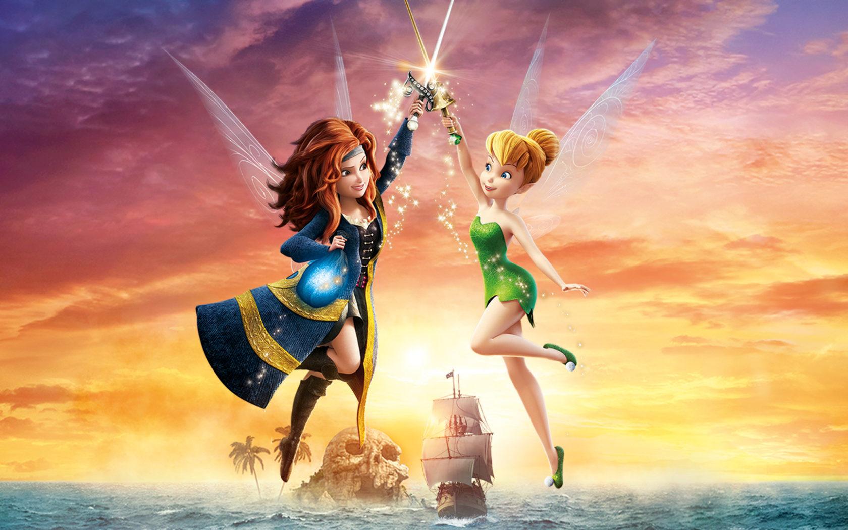 1680x1050 Tinker Bell And The Pirate Fairy Cartoon Fantasy Adventure Poster Wallpaper HD 1920x1080 :