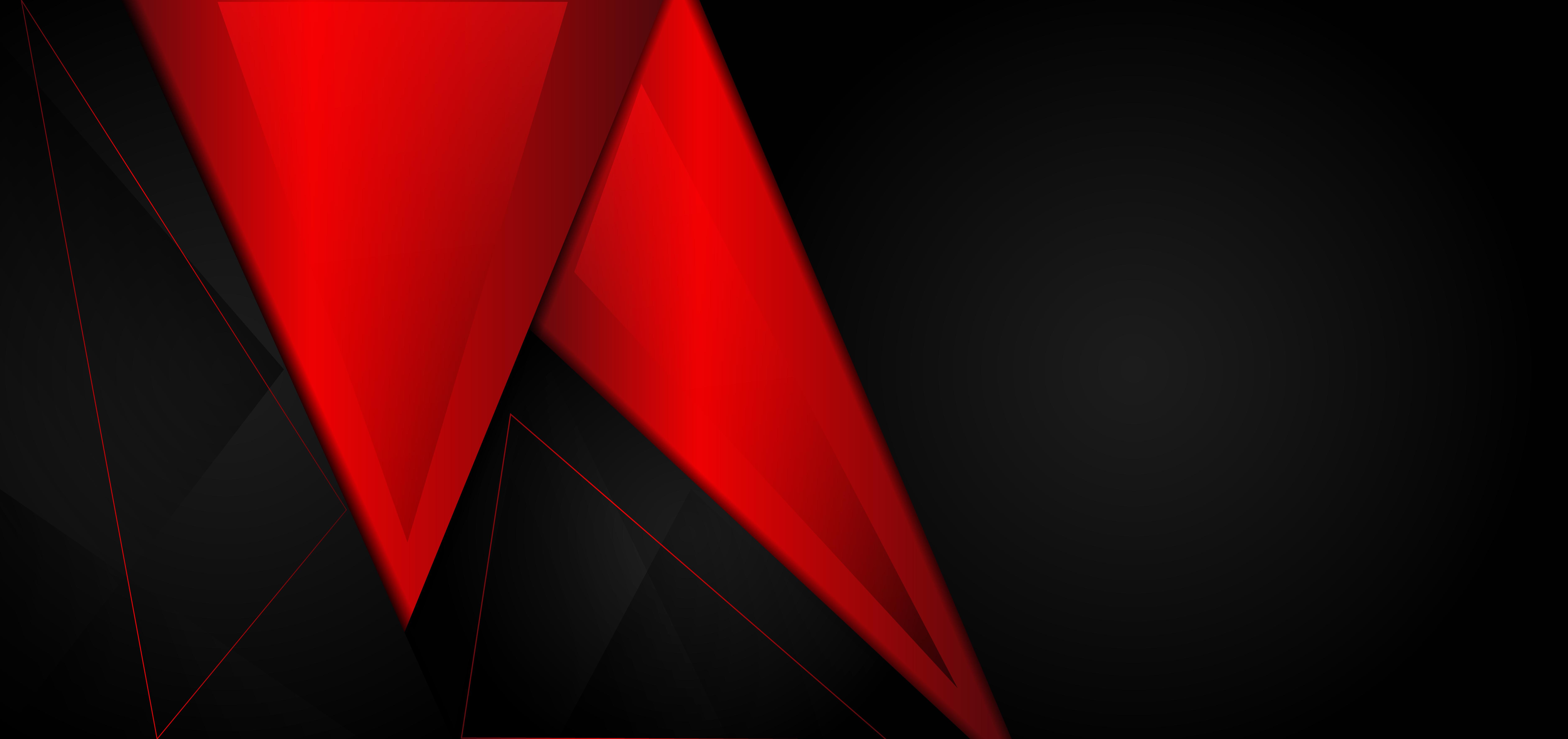7500x3535 Angled metallic black and red shapes banner