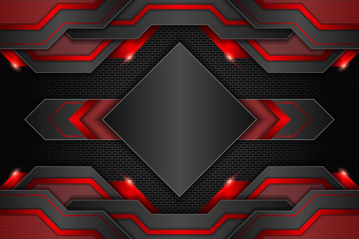1470x980 Modern E Sport Gaming Banner Metallic Glossy Red With Dark Background