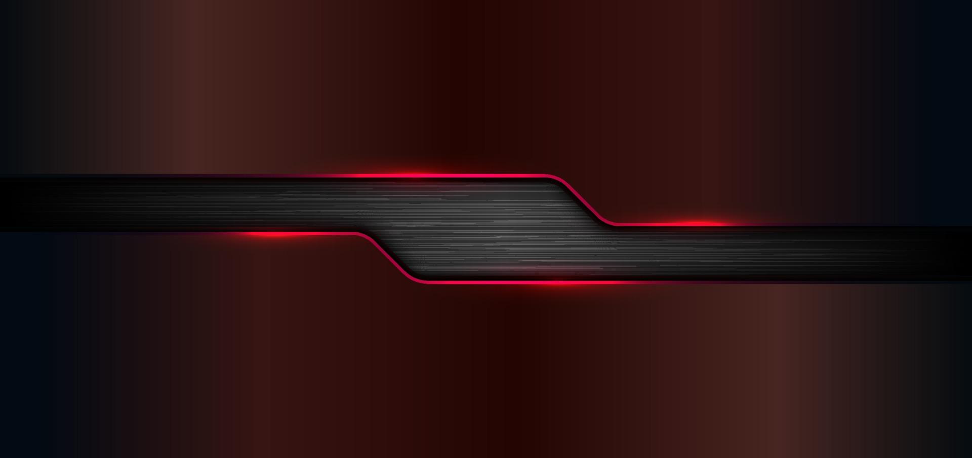 1920x905 3D banner web template geometric red glow shiny metallic on black metal background and texture