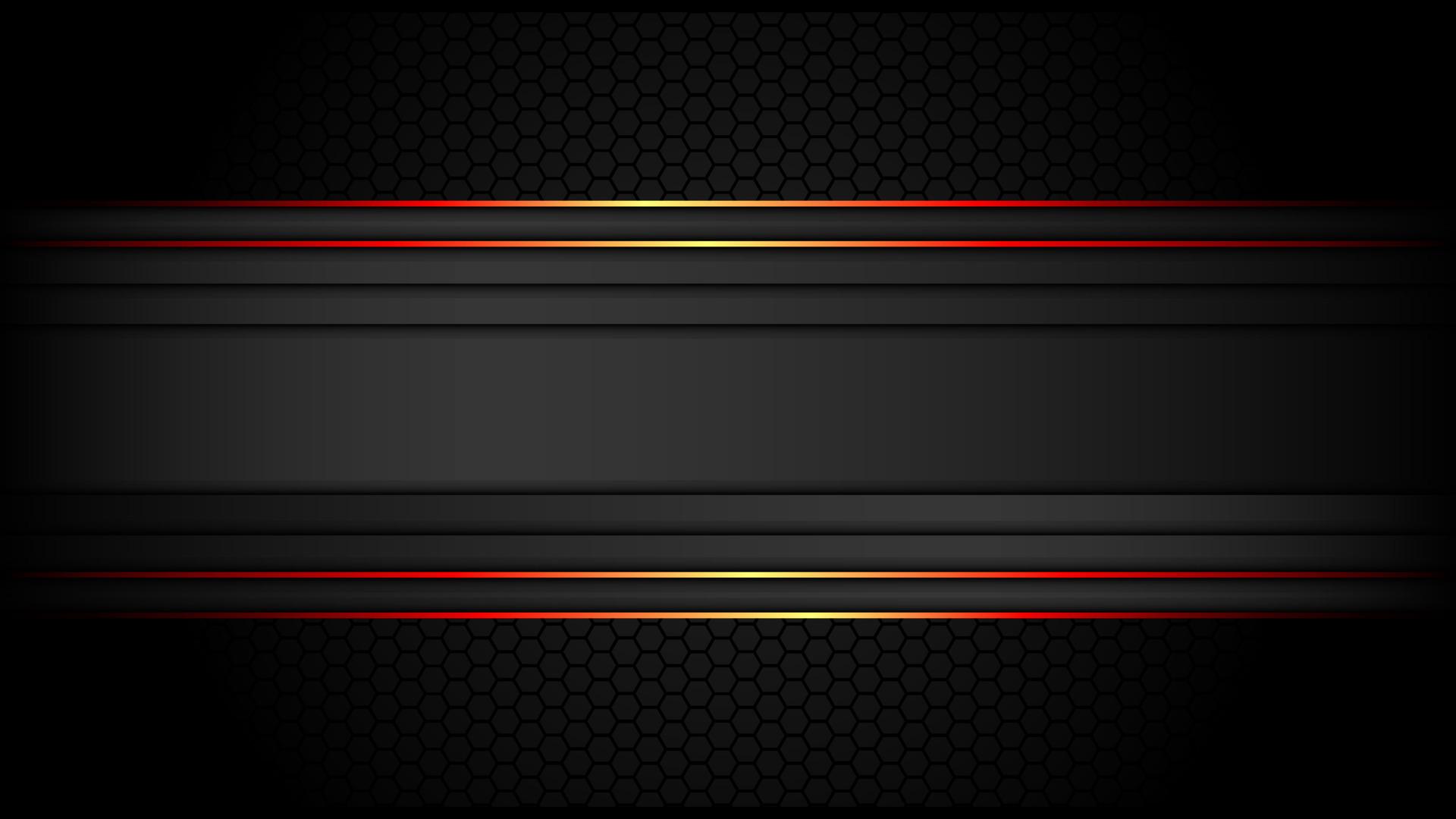 1920x1080 Dark Metallic Tech Carbon Background Banner Vector Wallpaper with Glowing Red Edges