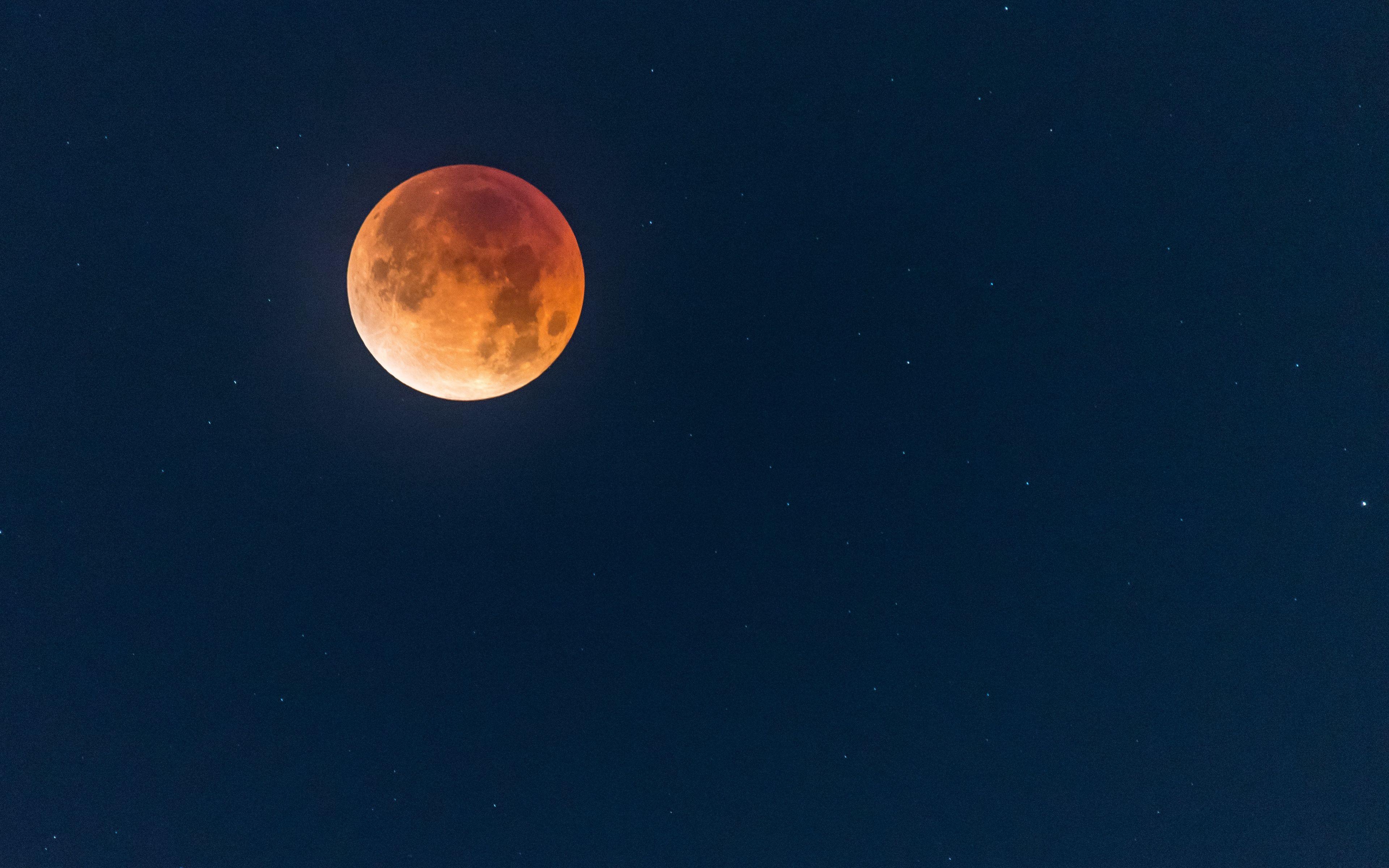 3840x2400 Download wallpaper 3840x2400 moon, full moon, starry sky 4k ultra HD