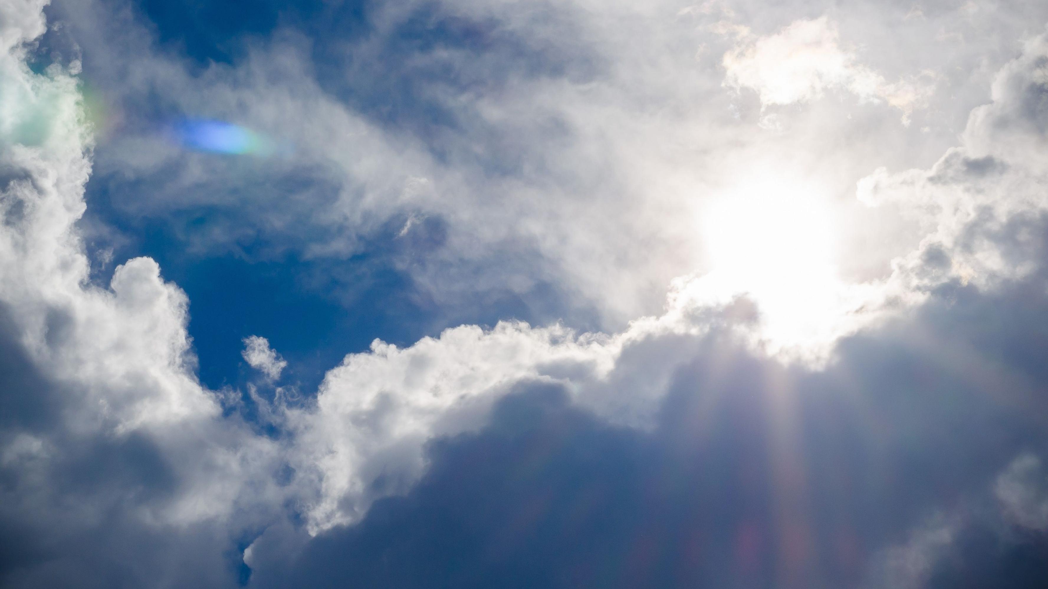 3554x1999 Sunny Sky Wallpaper and Background 4K, HD, Dual Screen
