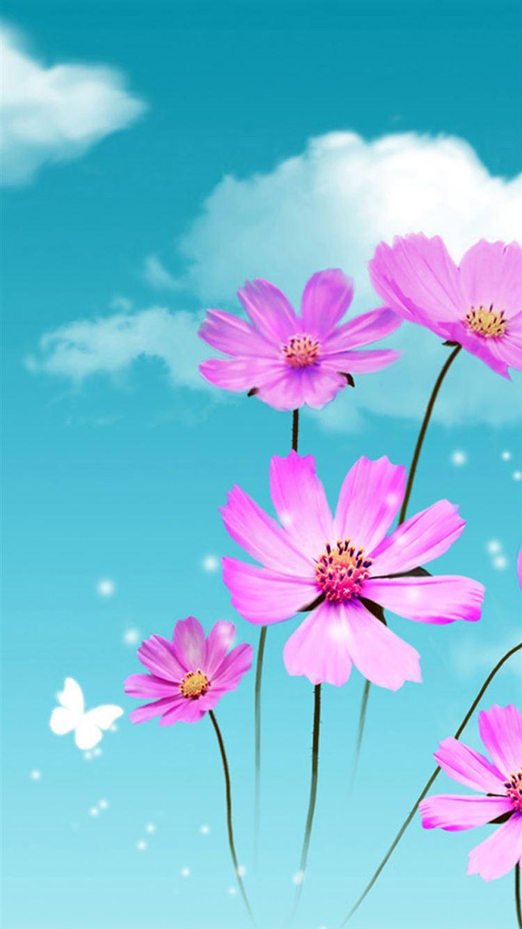 750x1334 Pure Dreamy Beautiful Galsang Flower Cloudy Sky iPhone 8 Wallpaper Free Download