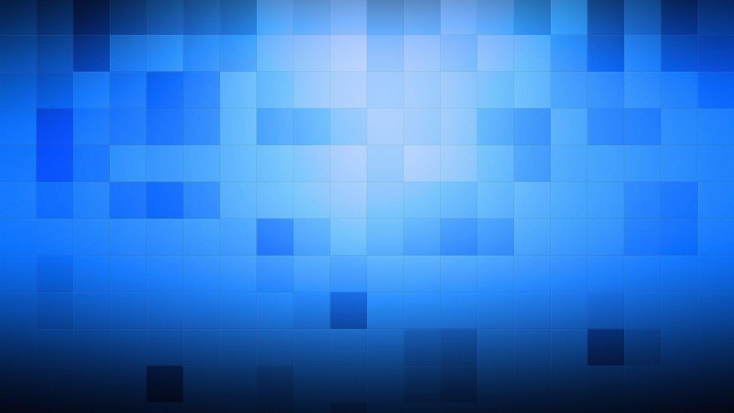 2560x1440 square blue pixels minimalism Gallery HD Wallpaper