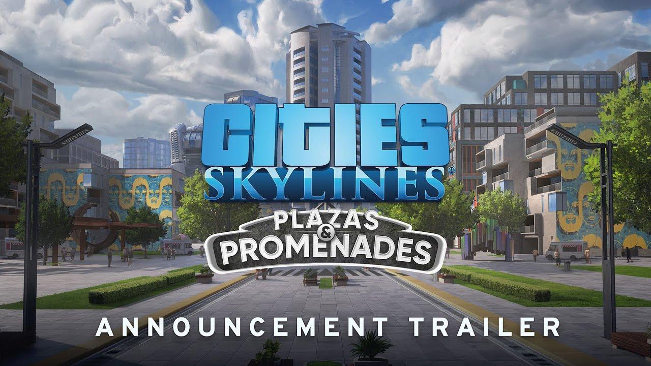 1280x720 Cities: Skylines Plazas & Promenades DLC. Coming Soon. Official Announcement Trailer