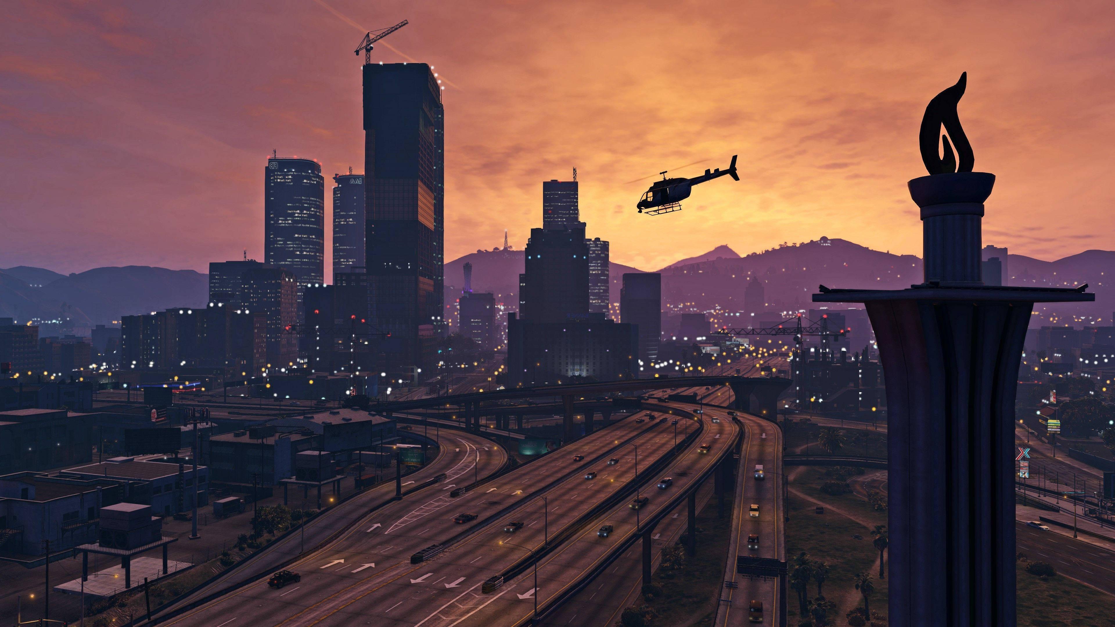 3840x2160 Download Cool Aesthetic Gaming City Wallpaper