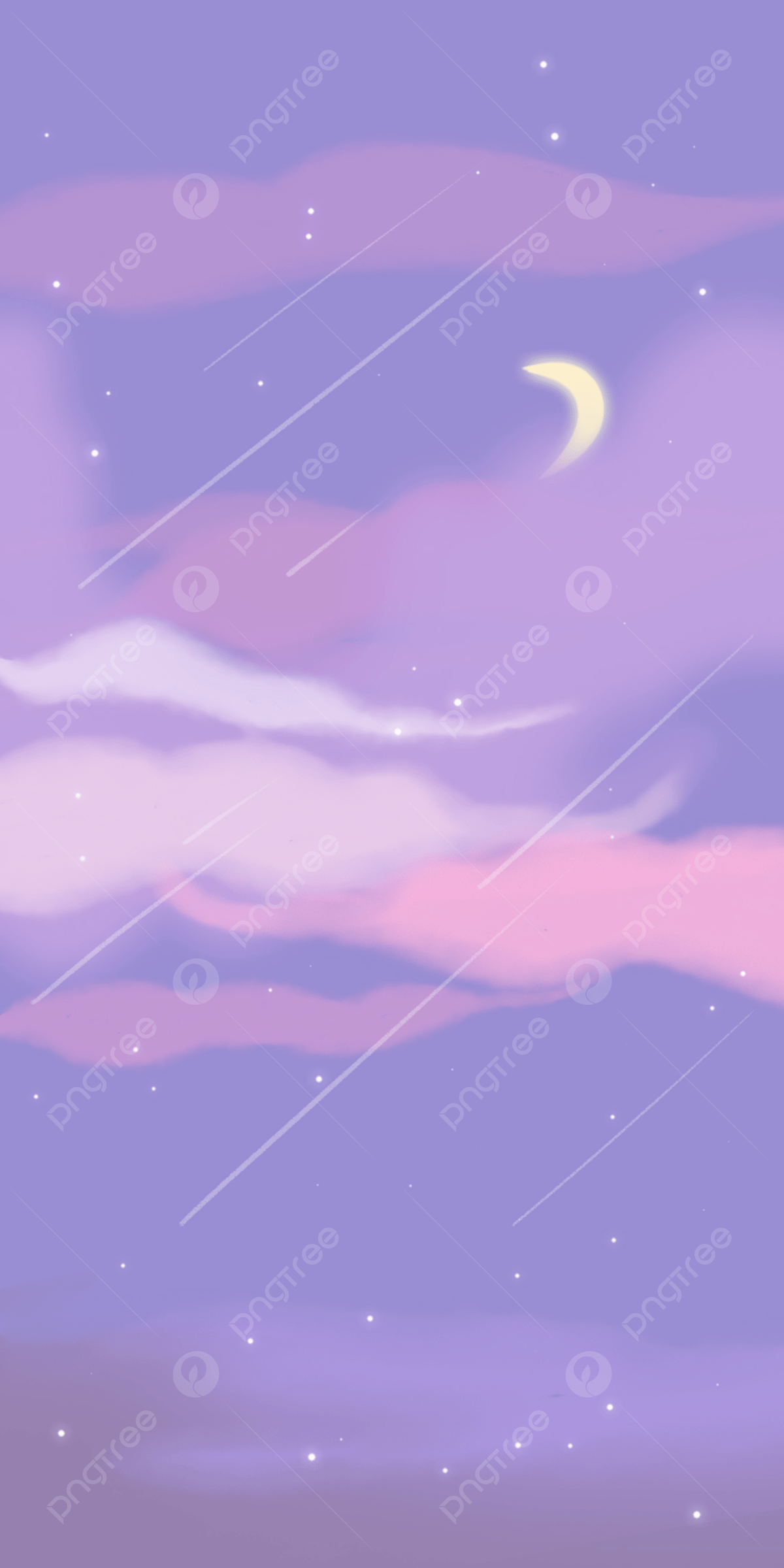 1200x2400 Japanese Cartoon Pink Purple Cloud Light Effect Mobile Phone Wallpaper Background, Manga, Clouds, Light Effect Background Image for Free Download