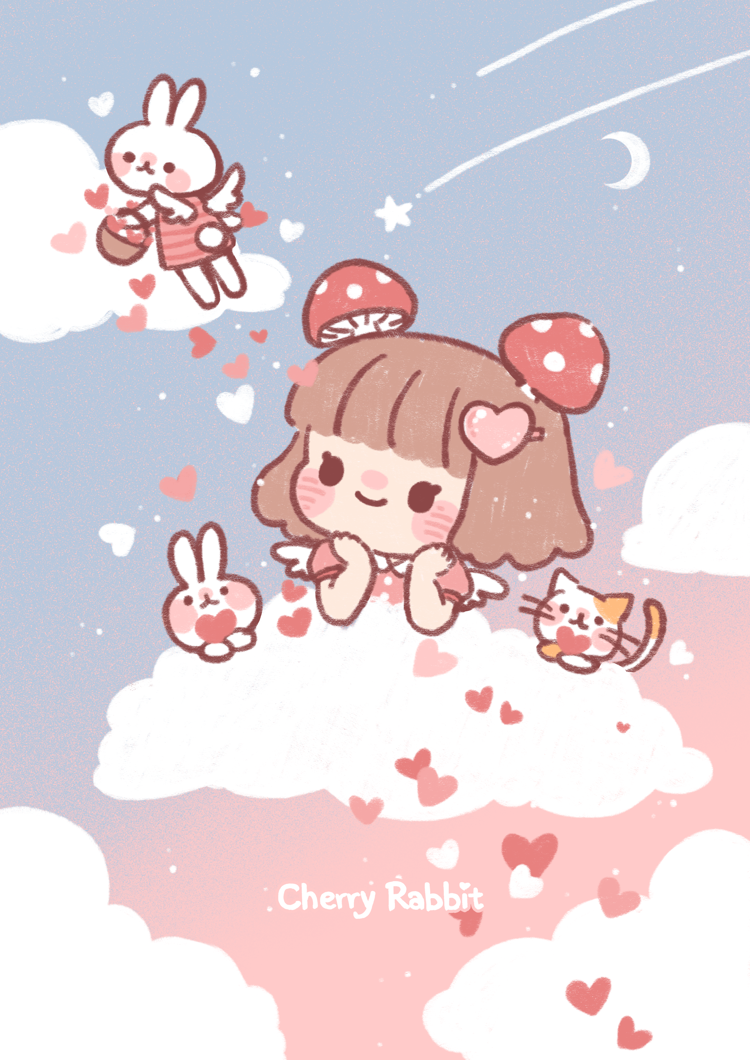 2480x3508 Mushroom Girl Wallpaper