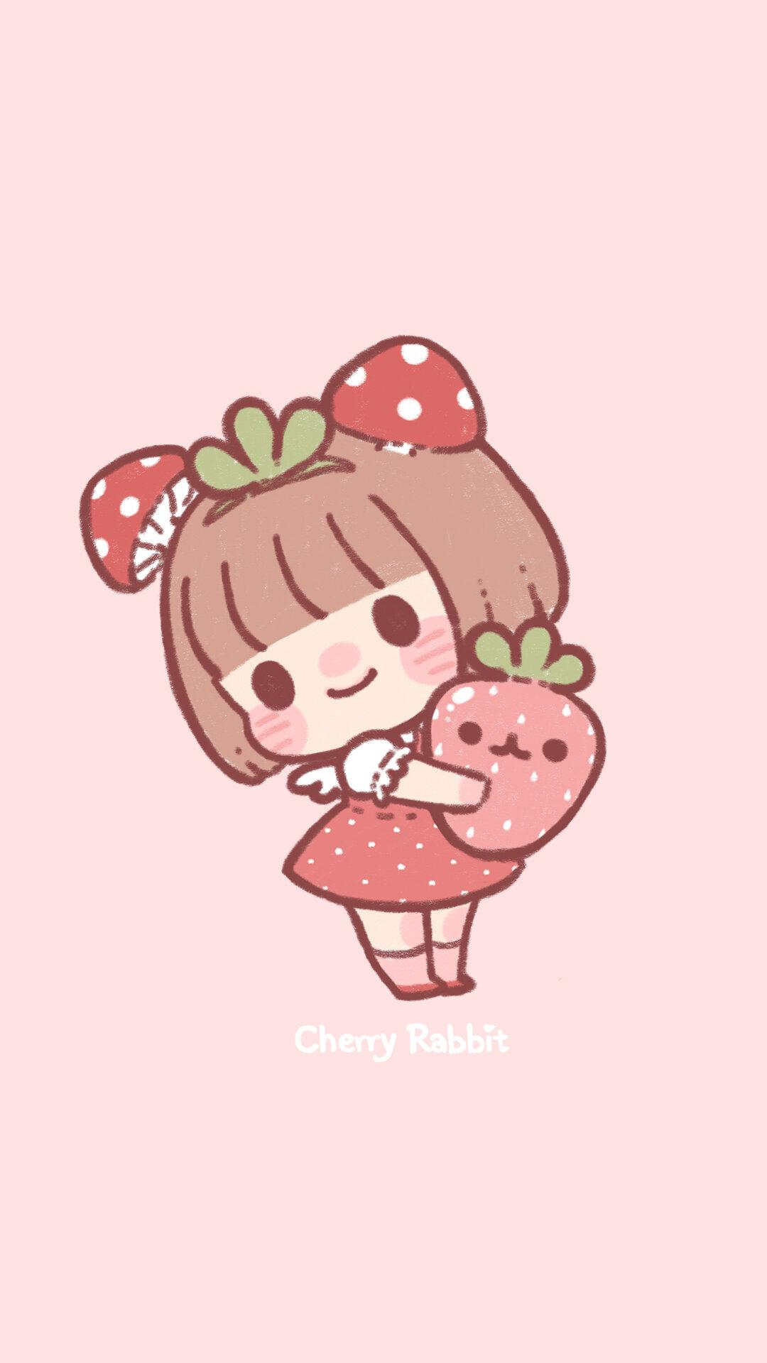 1080x1920 Kawaii Mushroom' Wallpaper