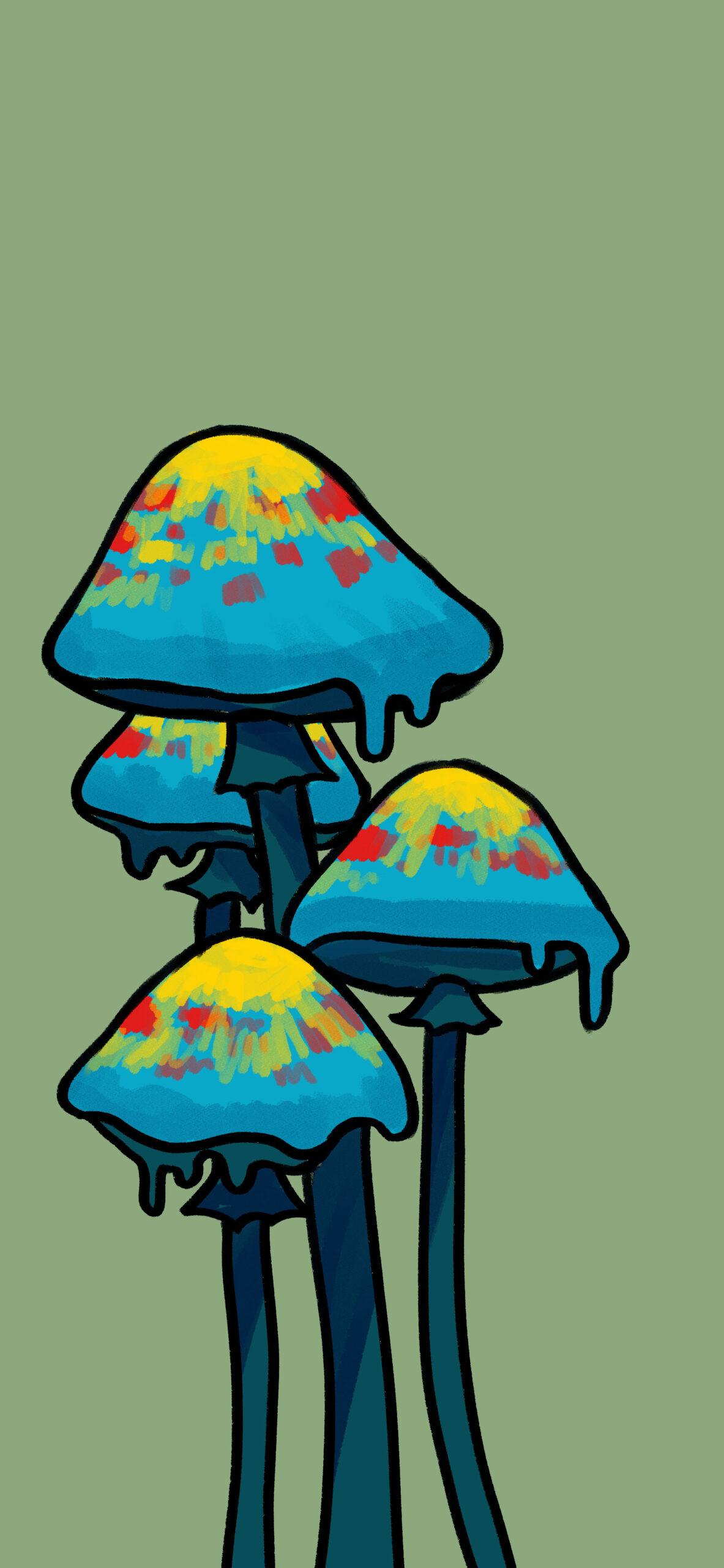 1183x2560 Mushrooms Wallpaper