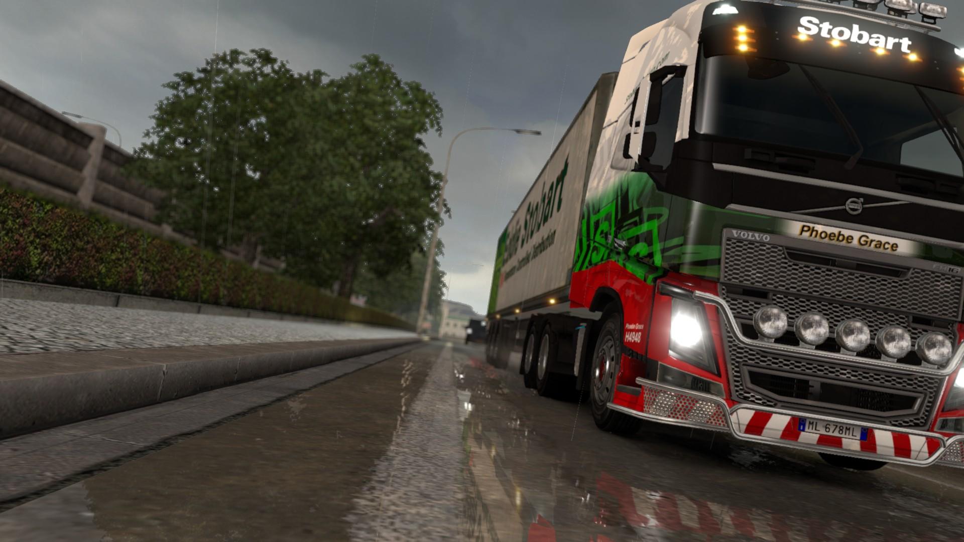1920x1080 1920x1080 euro truck simulator 2 rain reflection truck lorry trees volvo fh16 wallpaper JPG 344 kB Gallery HD Wallpaper