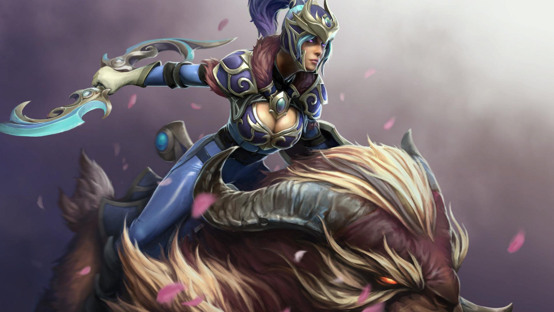 1920x1080 heroes, Defense of the ancient, Dota, Dota Valve, Valve Corporation, Fantasy art, Armor, Luna, Feline Wallpaper HD / Desktop and Mobile Background