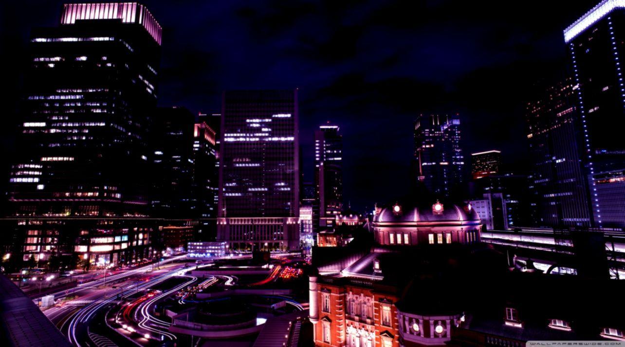 1284x714 Tokyo At Night Wallpaper HD