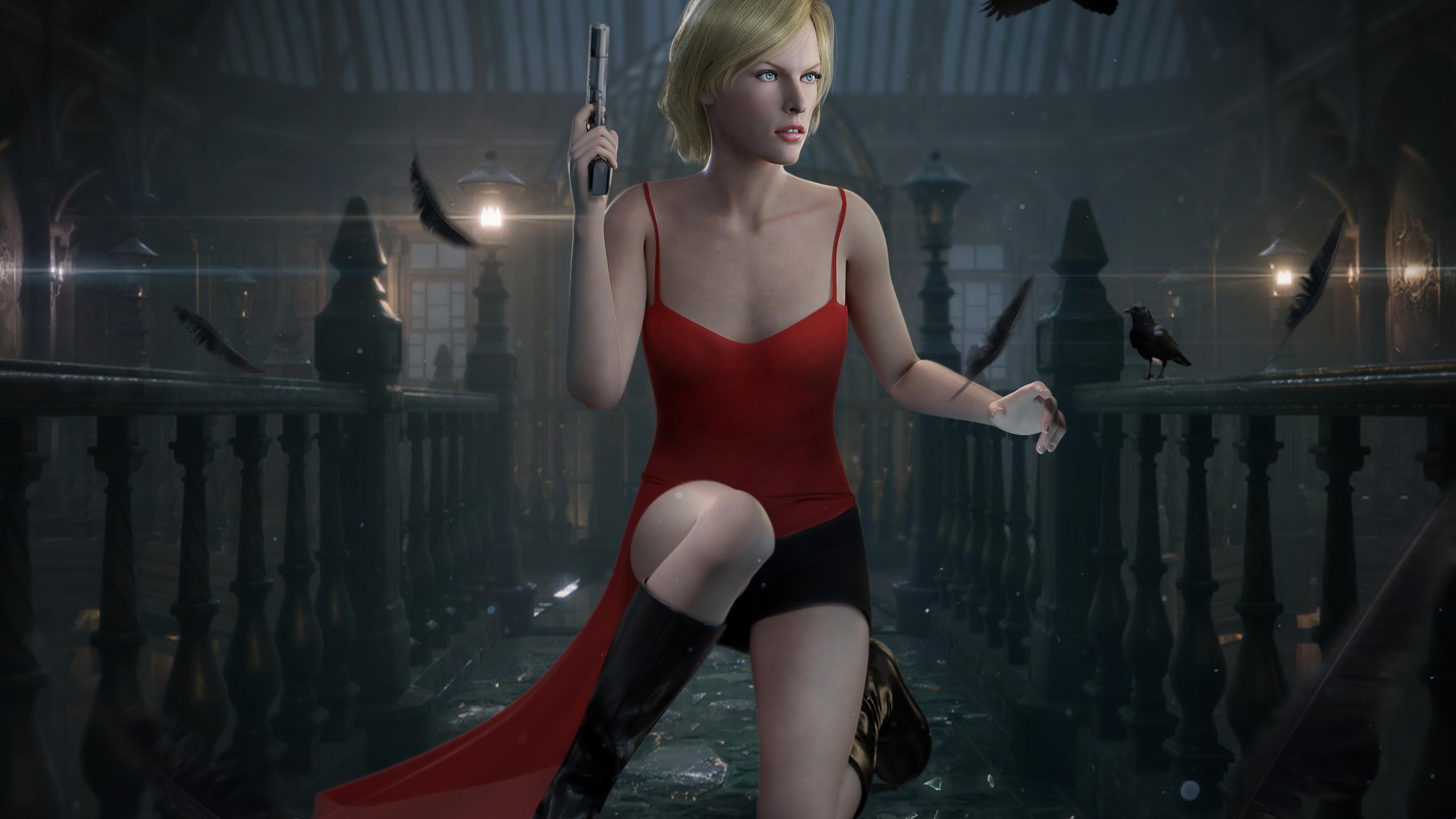 3840x2160 Wallpaper 4k Alice Resident Evil Digital Art Wallpaper