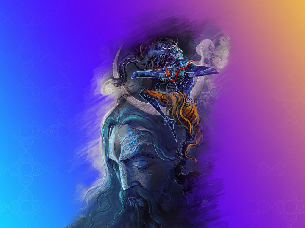 1024x768 Wallpaper lord shiva, god mahadev, digital art desktop wallpaper, HD image, picture, background, 7df5e2