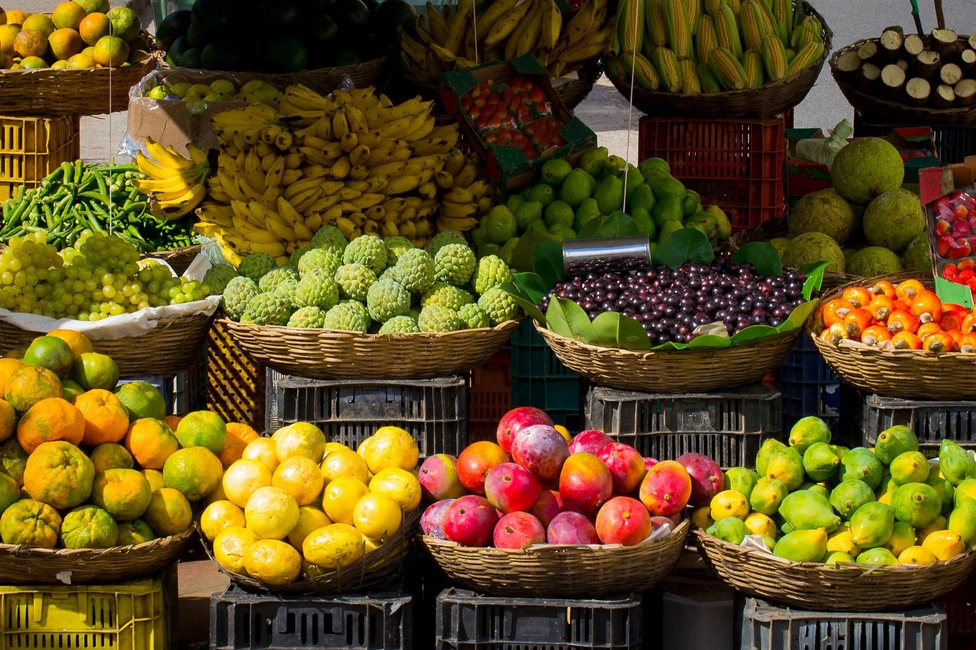 1920x1280 Download free photo of Farmers market, ripe, fruit, vegetables, agriculture