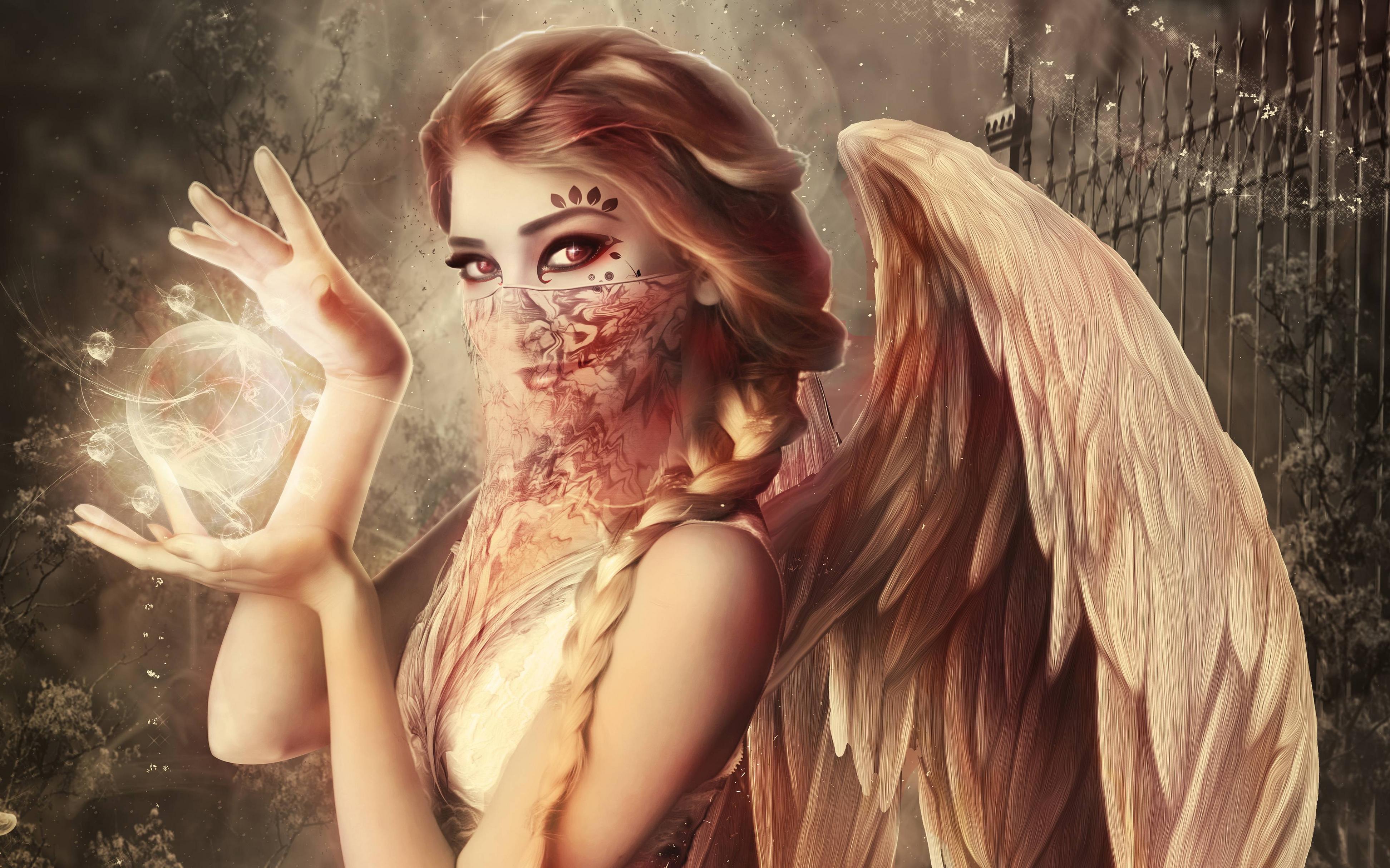 4320x2700 Guardian Angel 4K Wallpaper