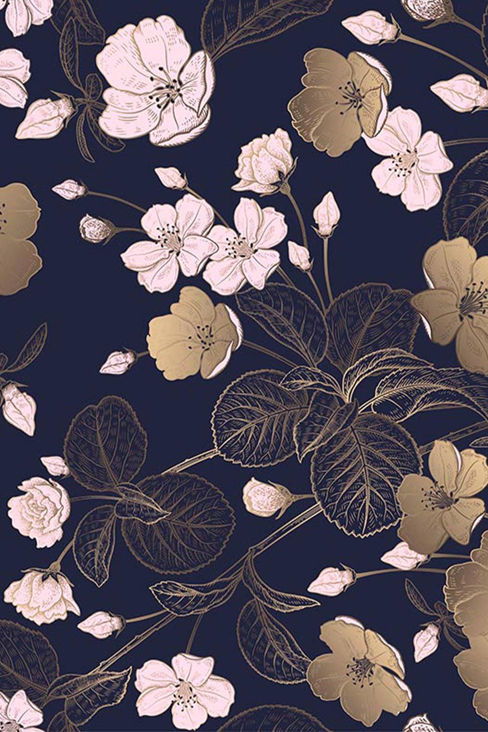 1000x1500 Amazing Dark Floral Wallpaper Ideas for An Aesthetic Interior Design