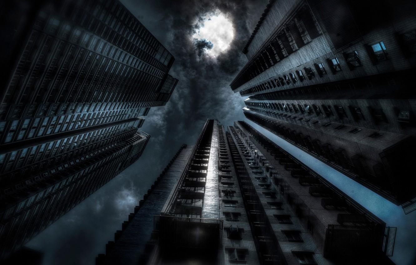 1332x850 Wallpaper night, art, Gotham, dark city image for desktop, section город