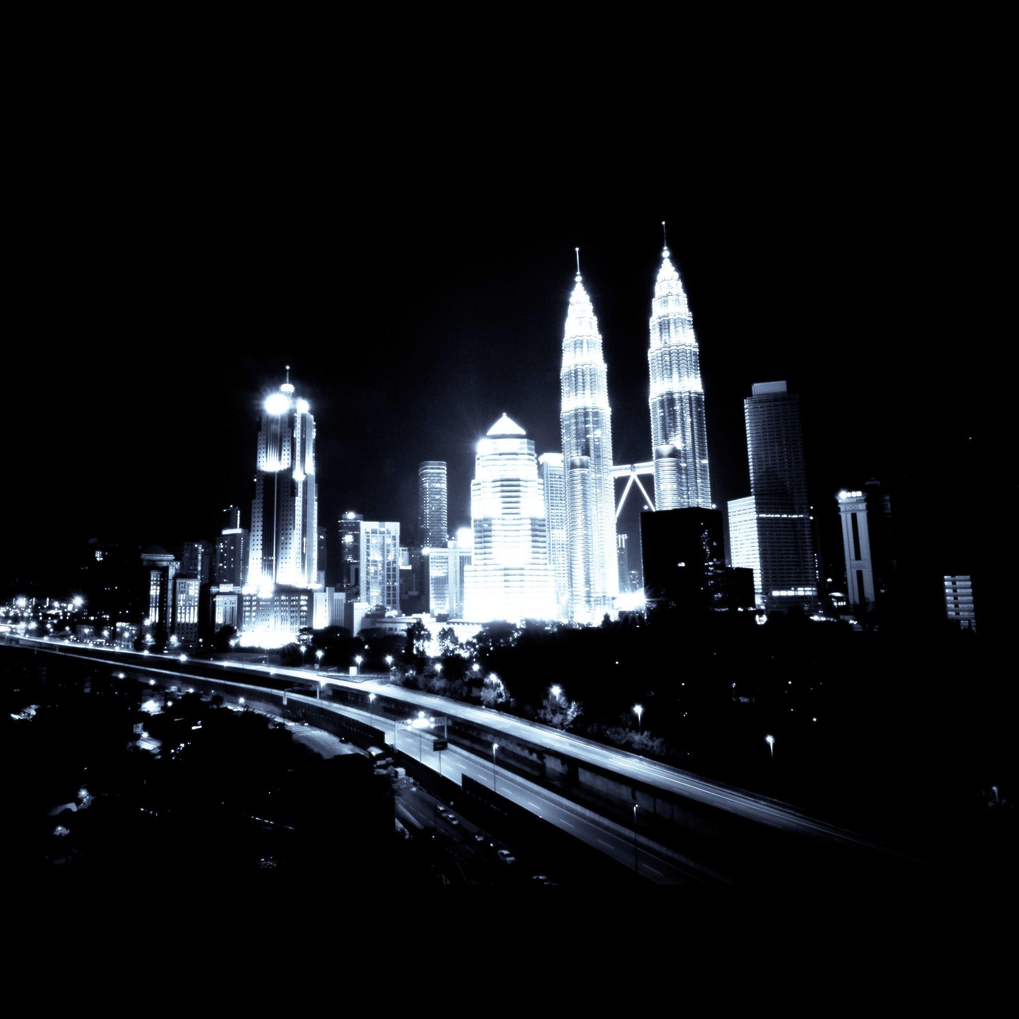 2048x2048 Dark City Urban Art Illustration iPad Air Wallpaper Free Download